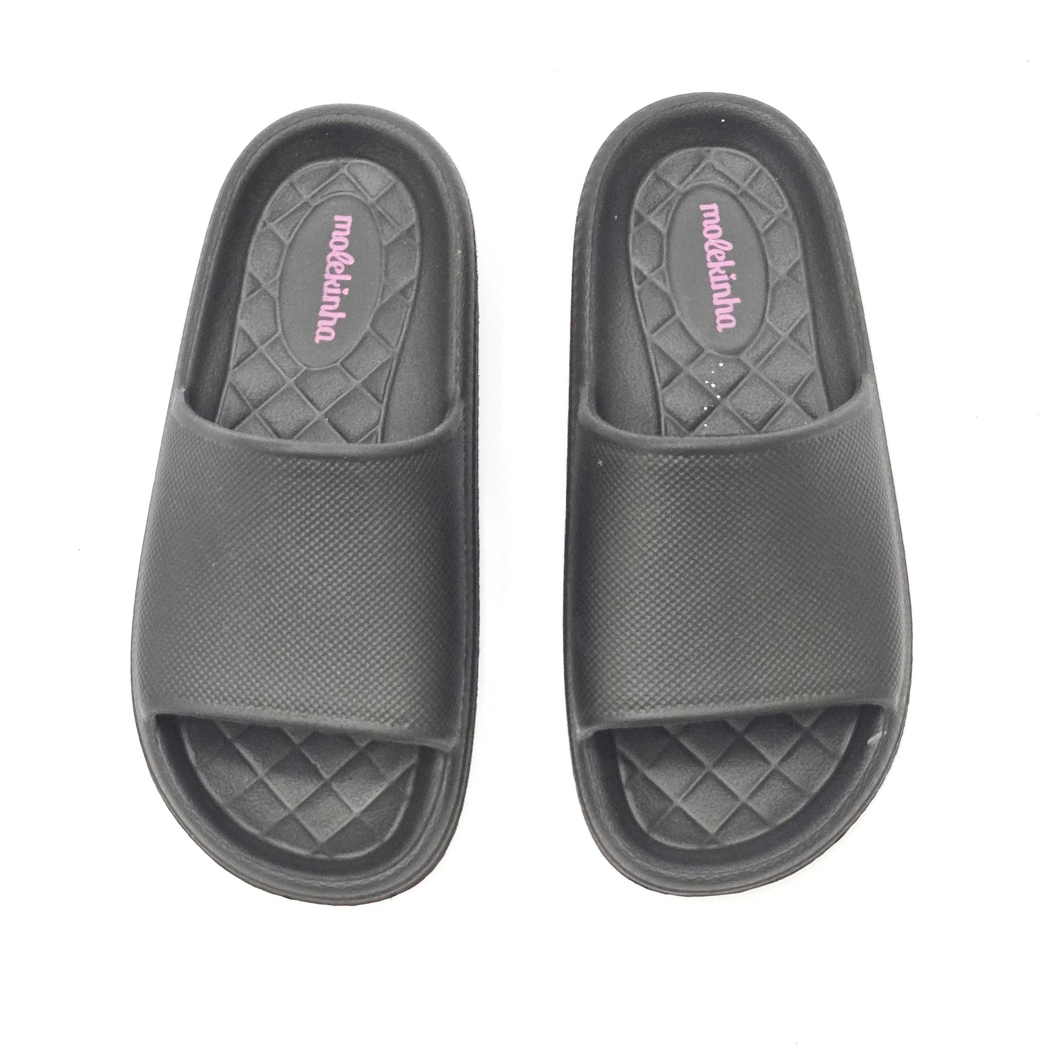 Chinelo Molekinha Slide EVA Gáspea Preto 2