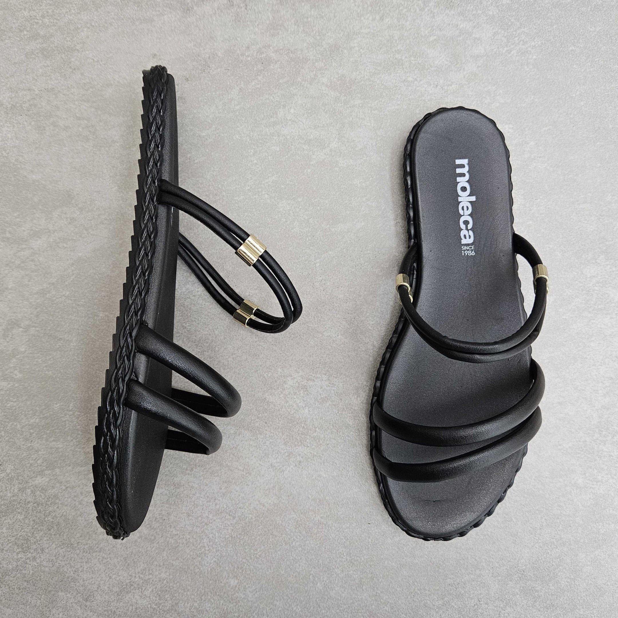 Rasteira Feminina Moleca Comfy Calce Fácil Preto 2