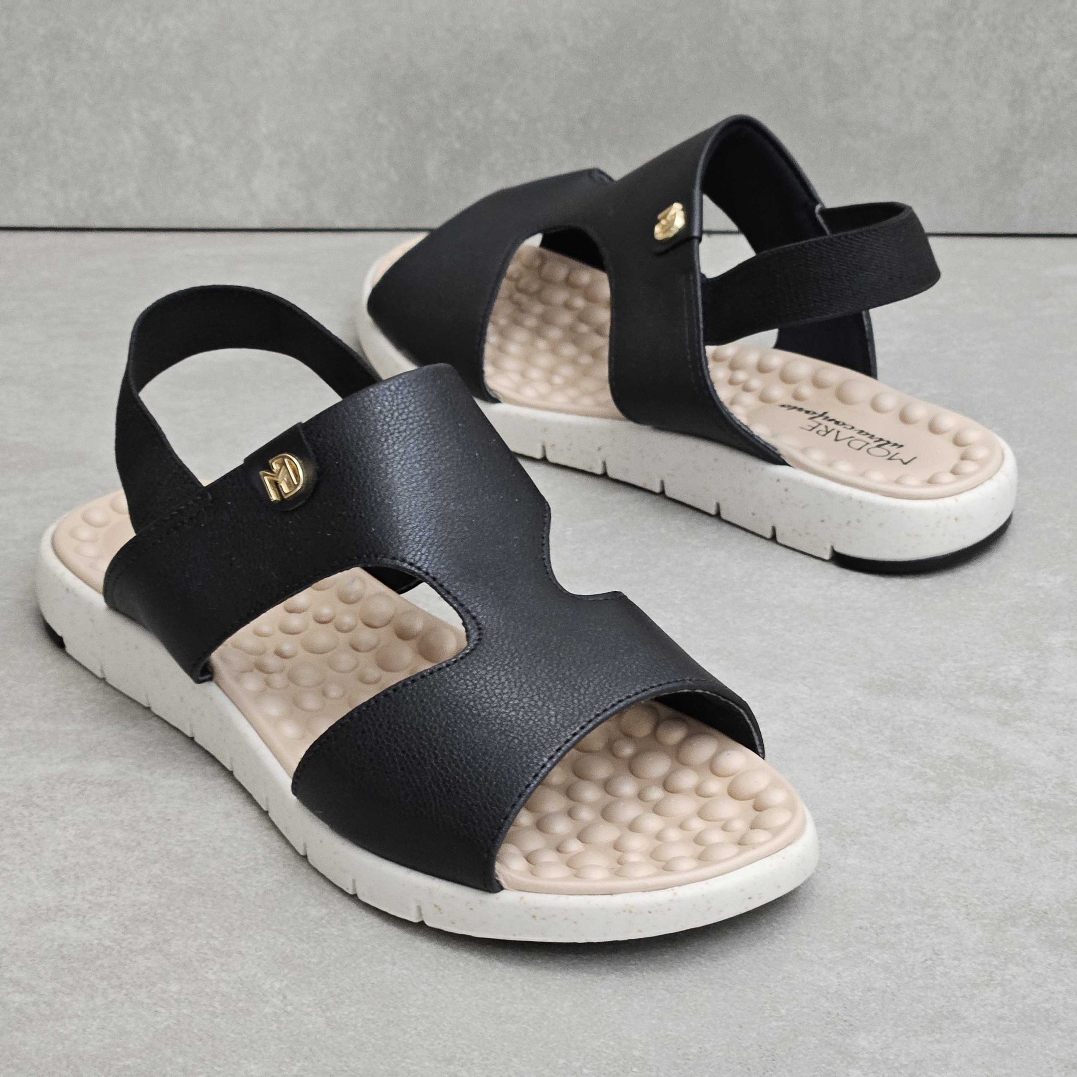 Sandália Feminina Modare Gáspea Flat com Massageador Preto 3