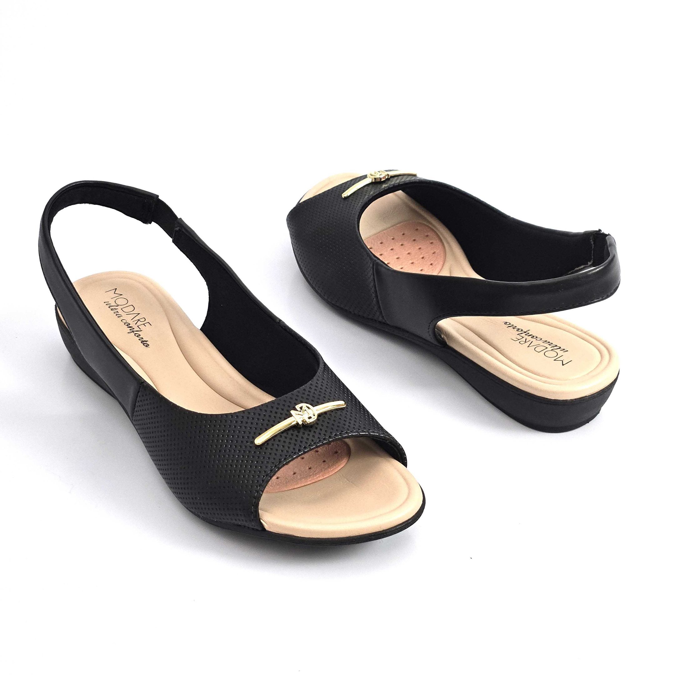 Sandália Feminina Modare Slingback Preto 2