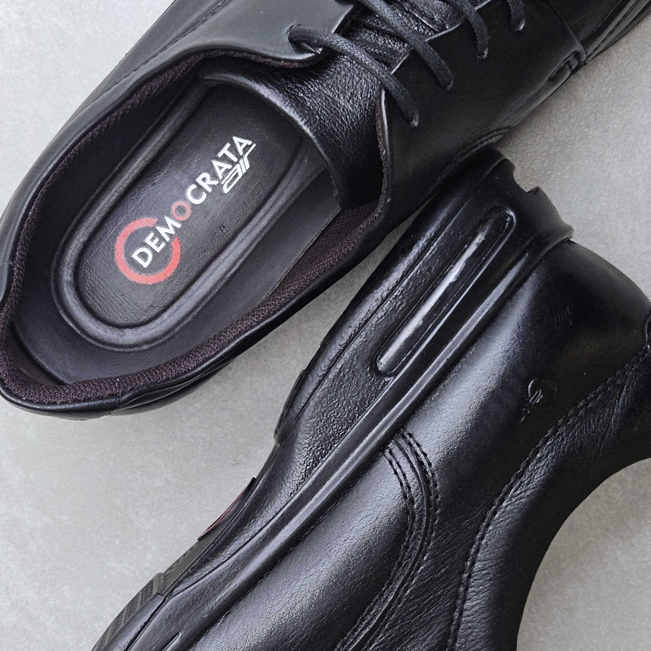 Sapato Social Democrata Air Stretch Sport Em Couro - Preto Preto 3