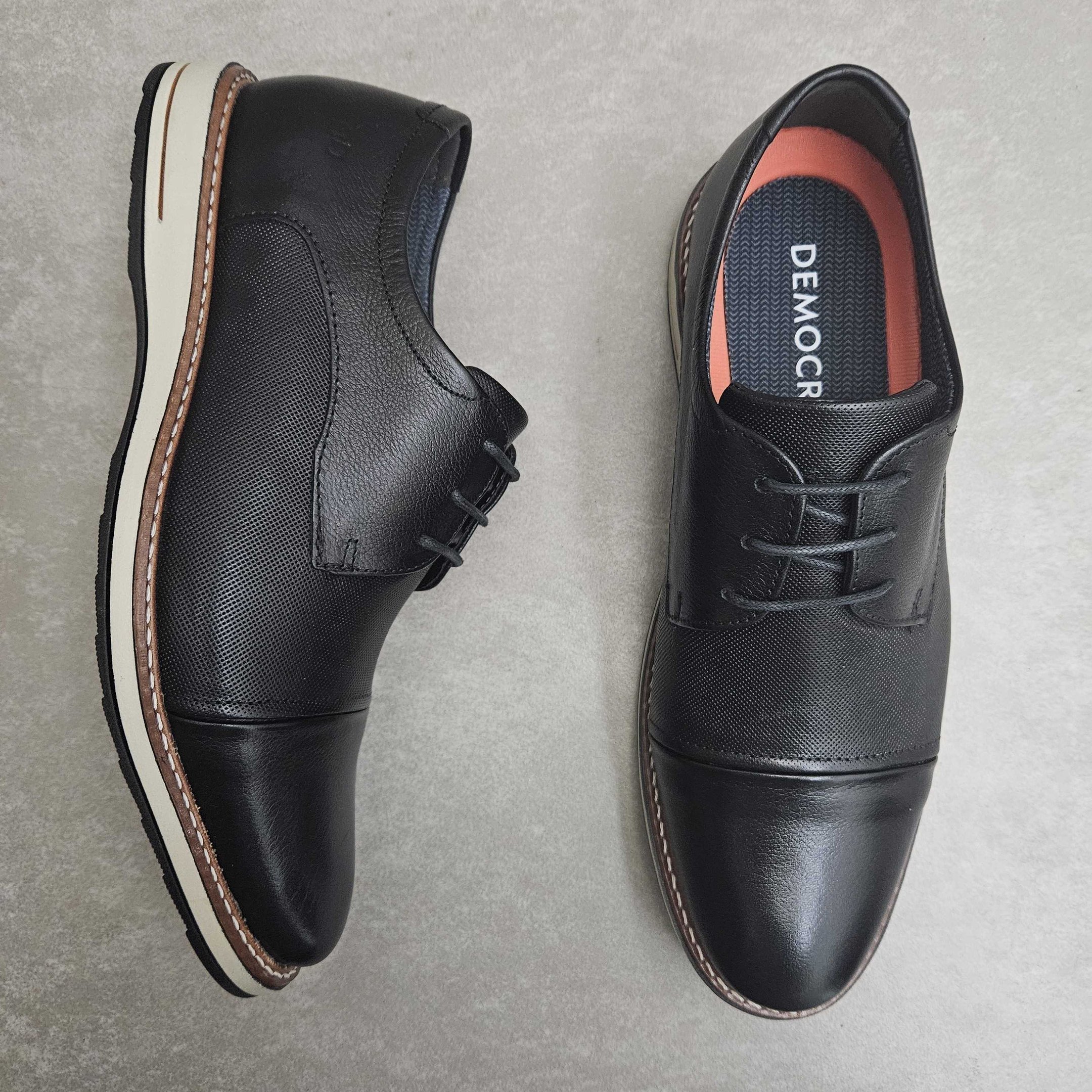 Sapato Masculino Democrata Metropolitan Oliver Cadarço Preto 2