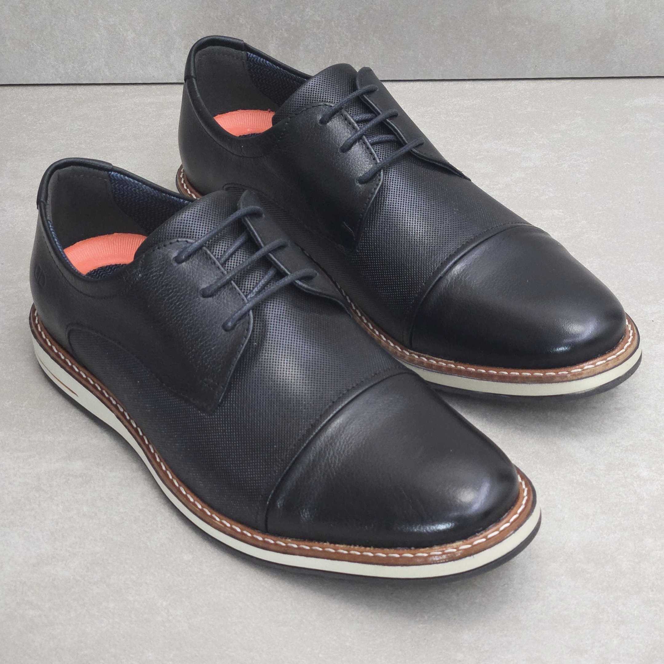 Sapato Masculino Democrata Metropolitan Oliver Cadarço Preto 3