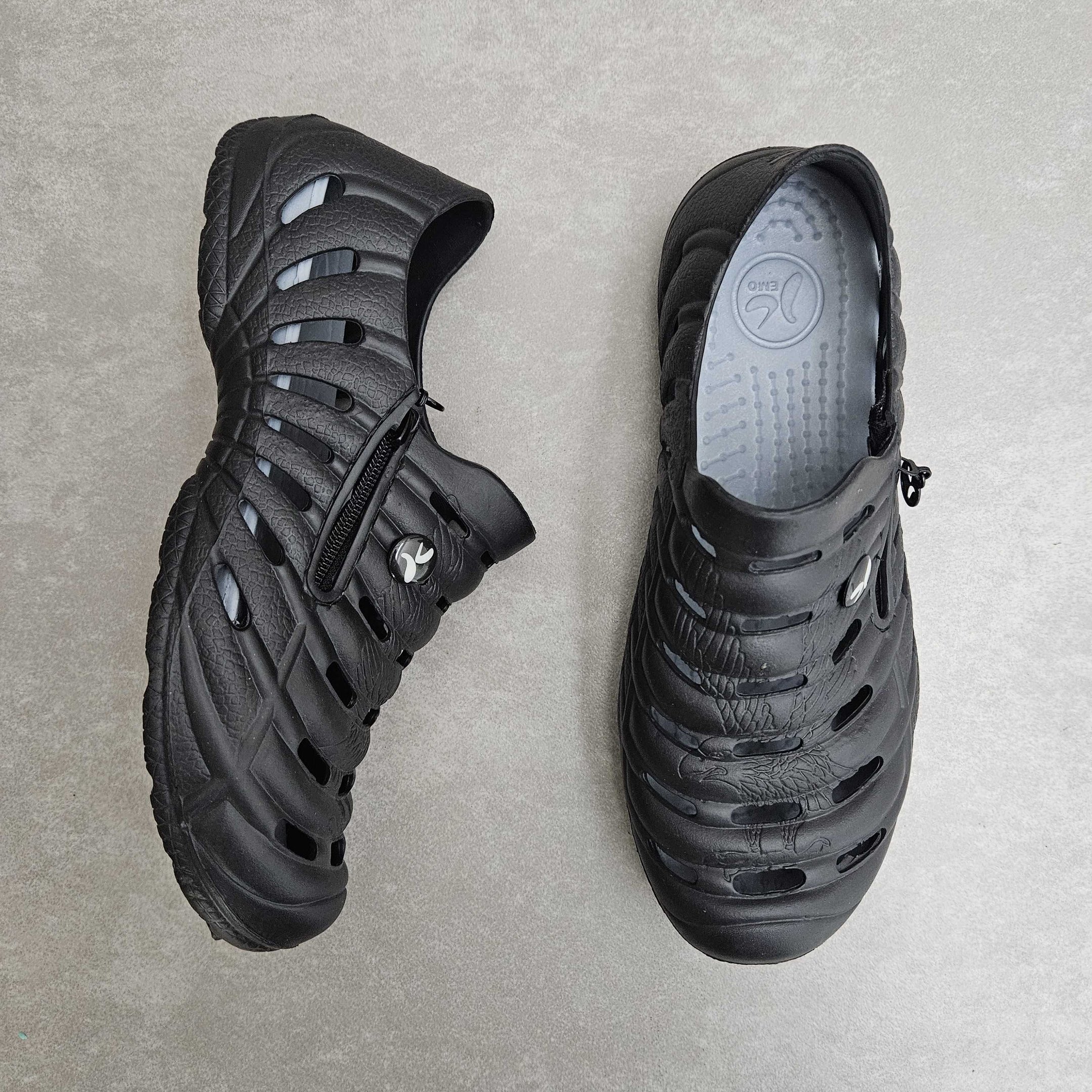 Babuche King Kemo Vazado Com Zíper Preto 2