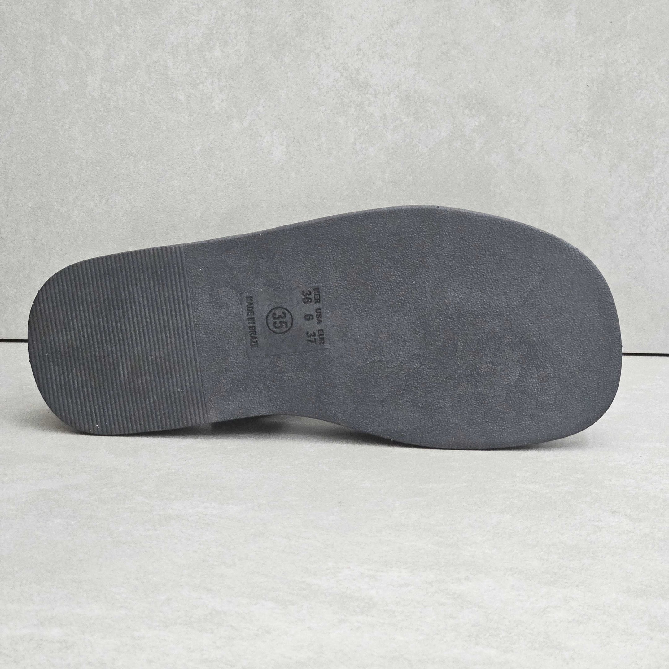 Sandália Feminina Zimbauê Flat Em Couro Preto 4