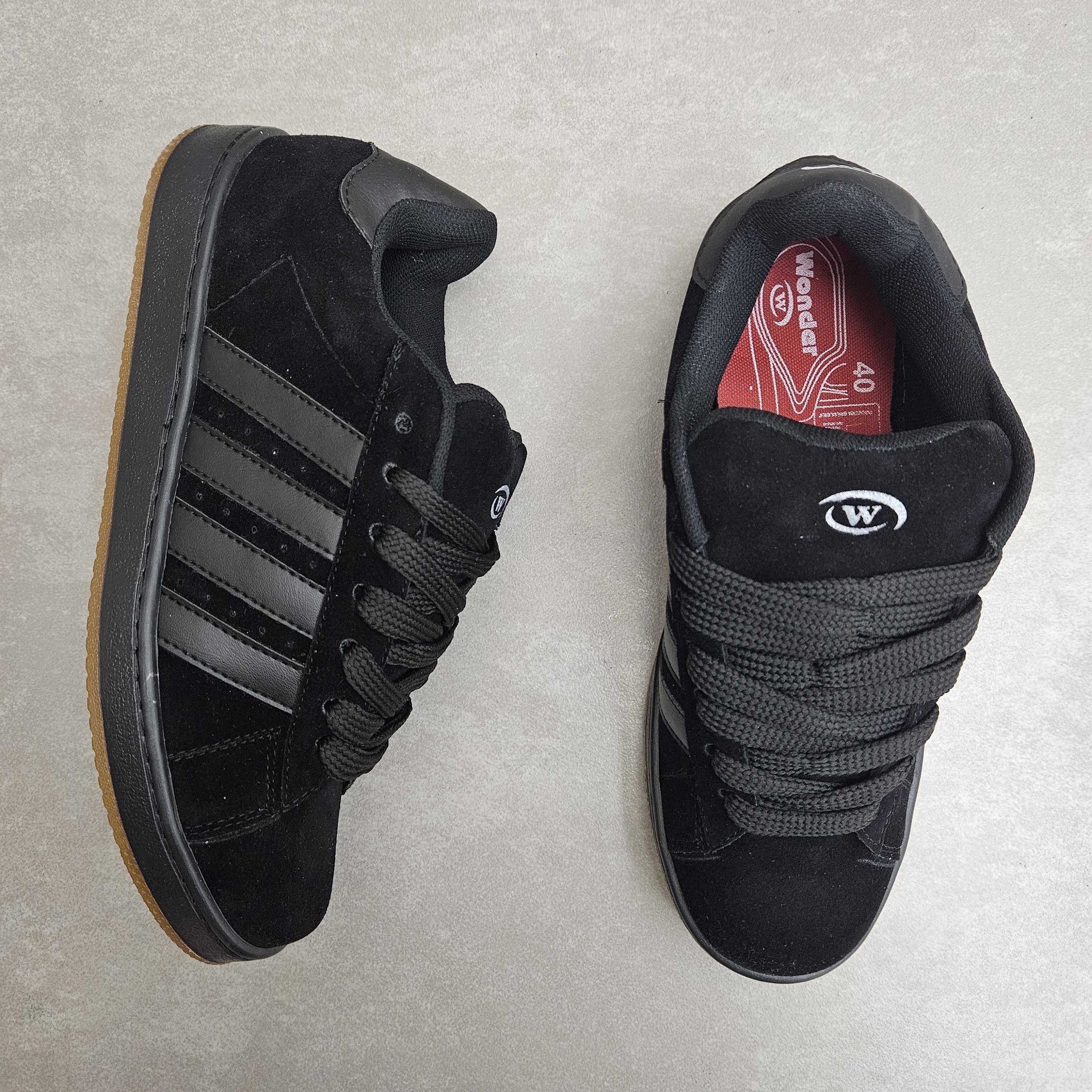 Tênis Wonder Casual Listras Skate Unisex Preto 2