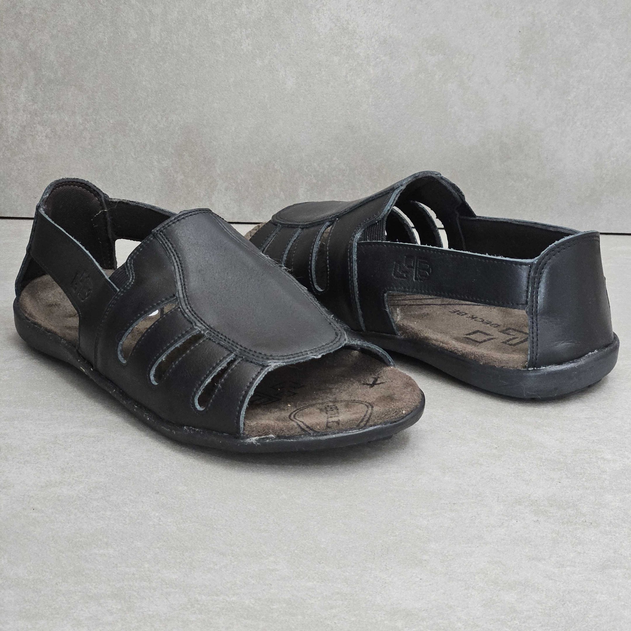 Sandália Masculina Fechada Deck Be Couro Preto 3