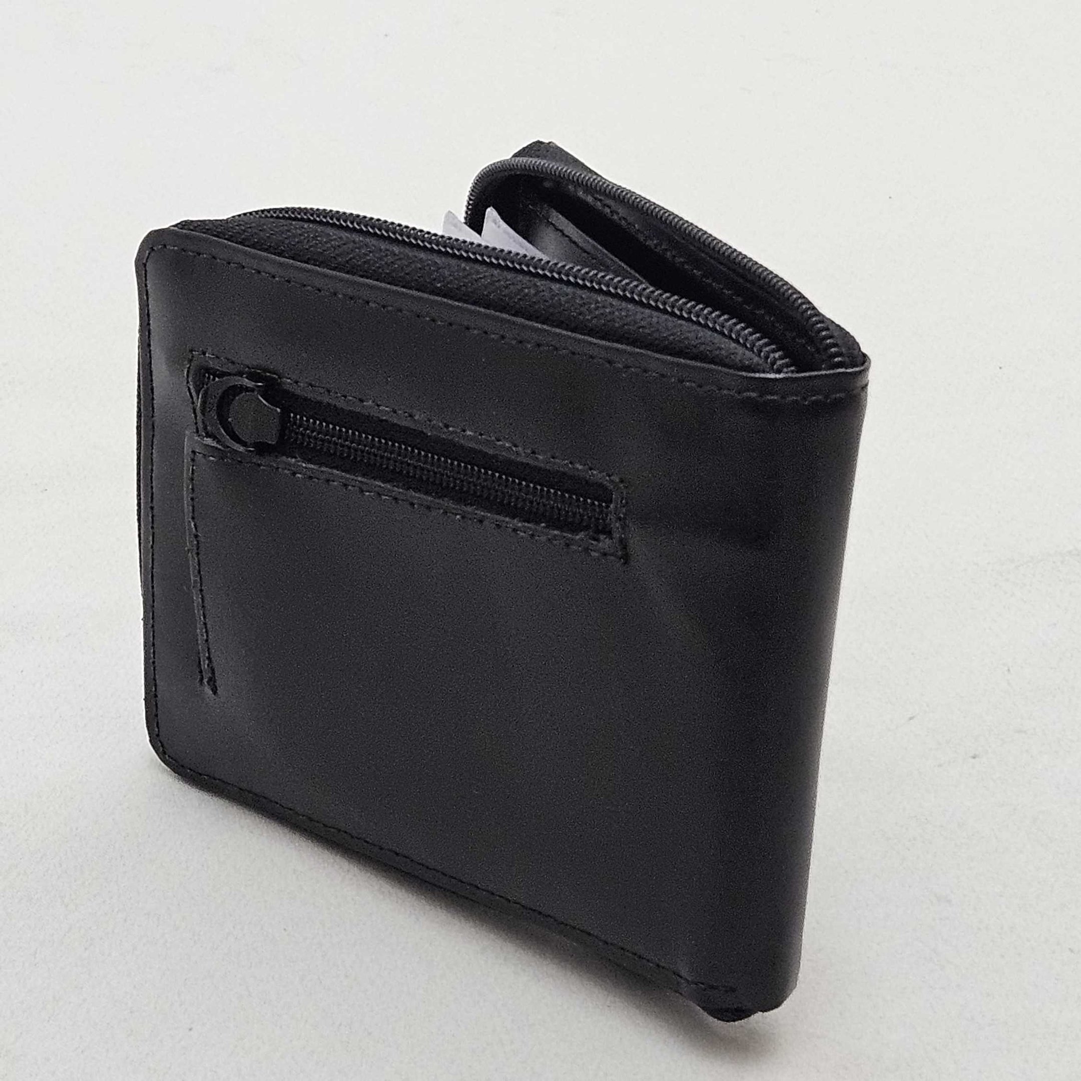 Carteira Masculina Kgeron Em Couro Preto Com Zíper- 955 Preto 4