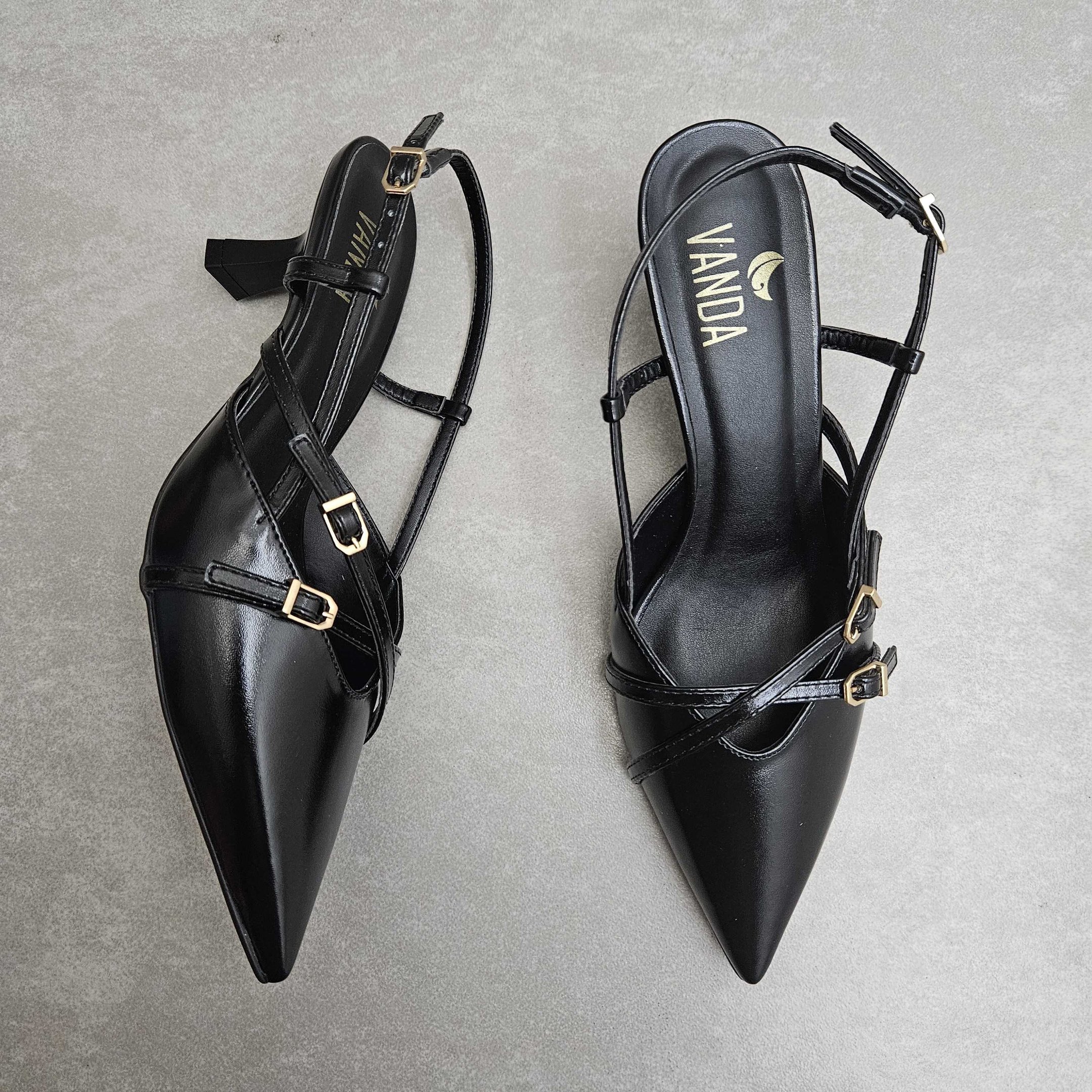 Sapato Feminino Di Valentini Slingback Preto 2