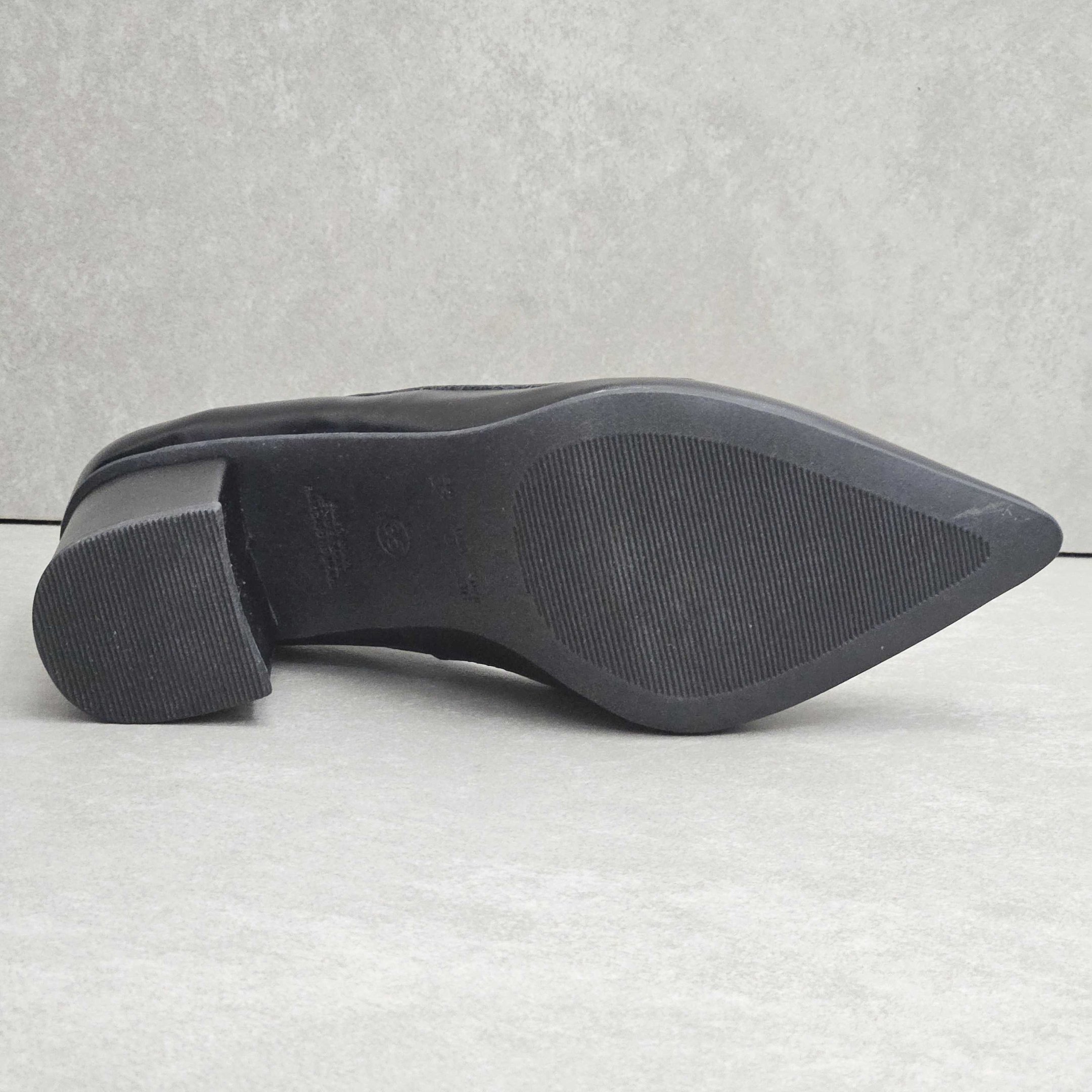 Sapato Scarpin Di Valentini Salto Bloco Preto 4