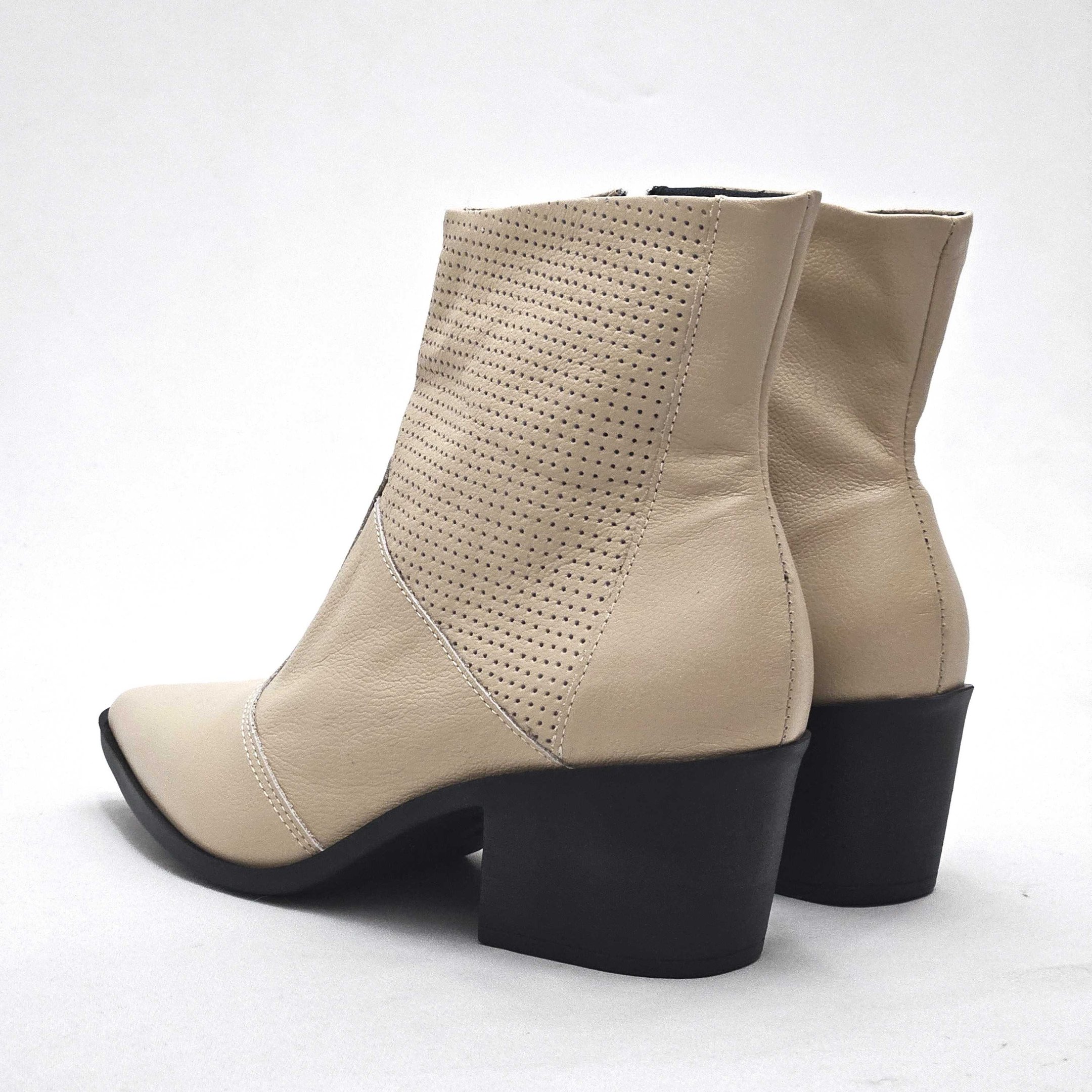 Bota Feminina Di Valentini Country Em Couro Bege 3