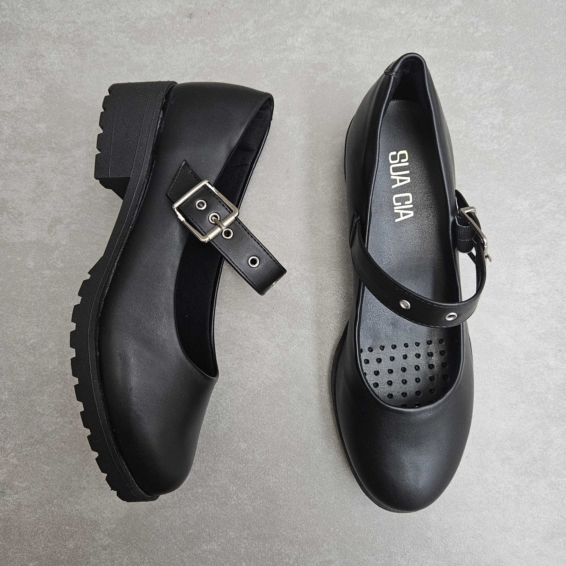 Sapato Boneca Sua Cia Salto Bloco Preto 2