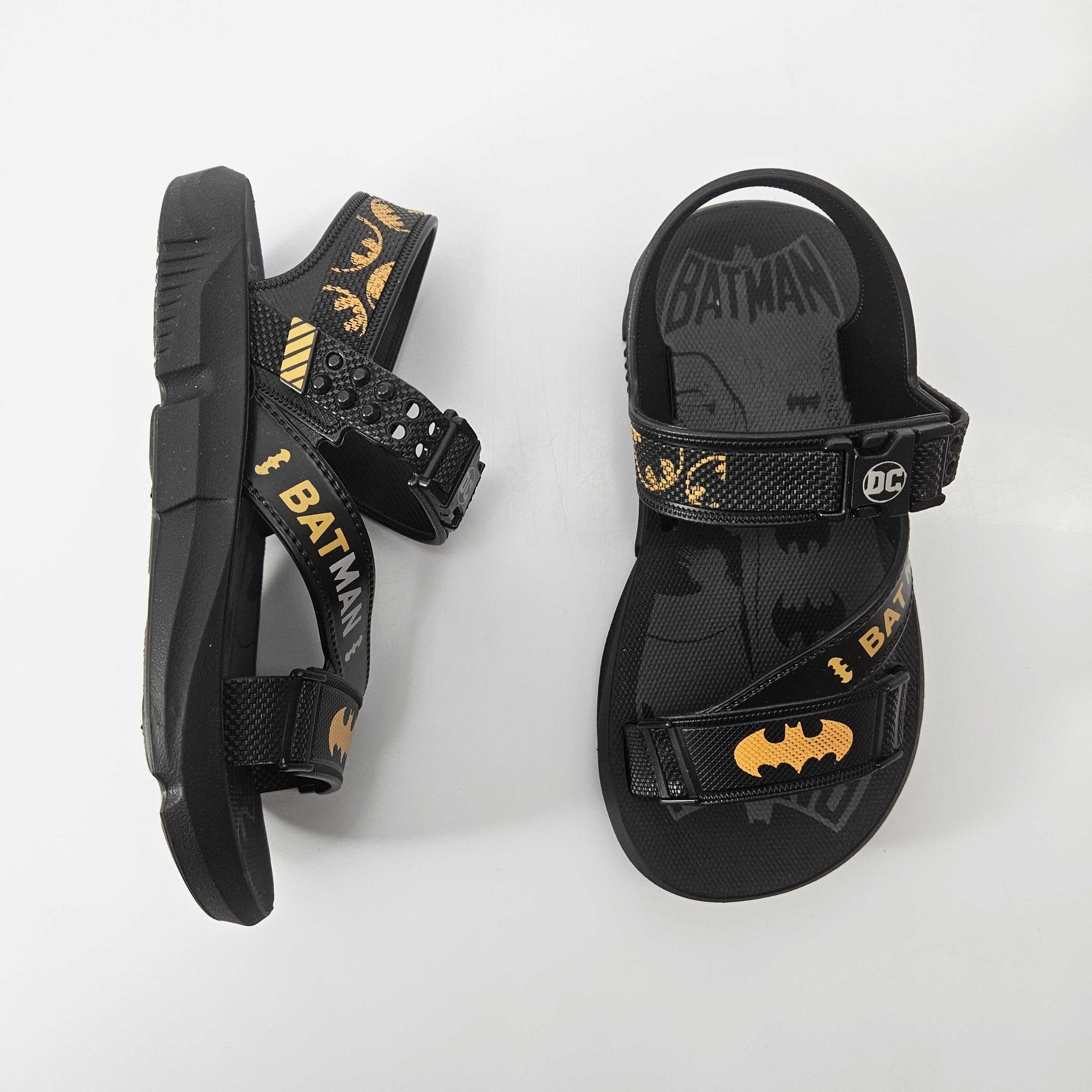 Sandália Papete Infantil Grendene Batman Lançador -Preto Preto/Amarelo 3