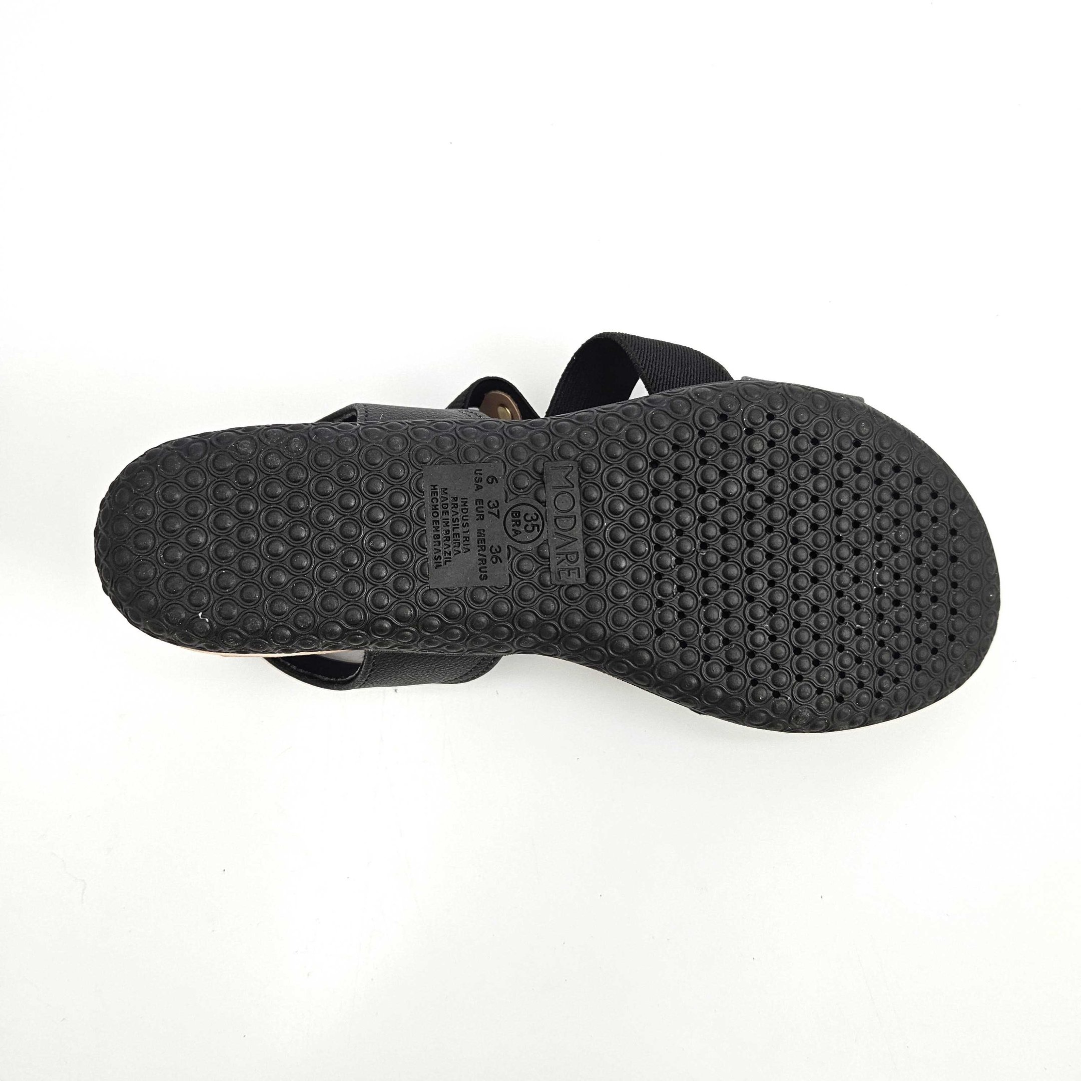 Sandália Feminina Modare Ultra conforto Flat Calce Fácil Preto 4