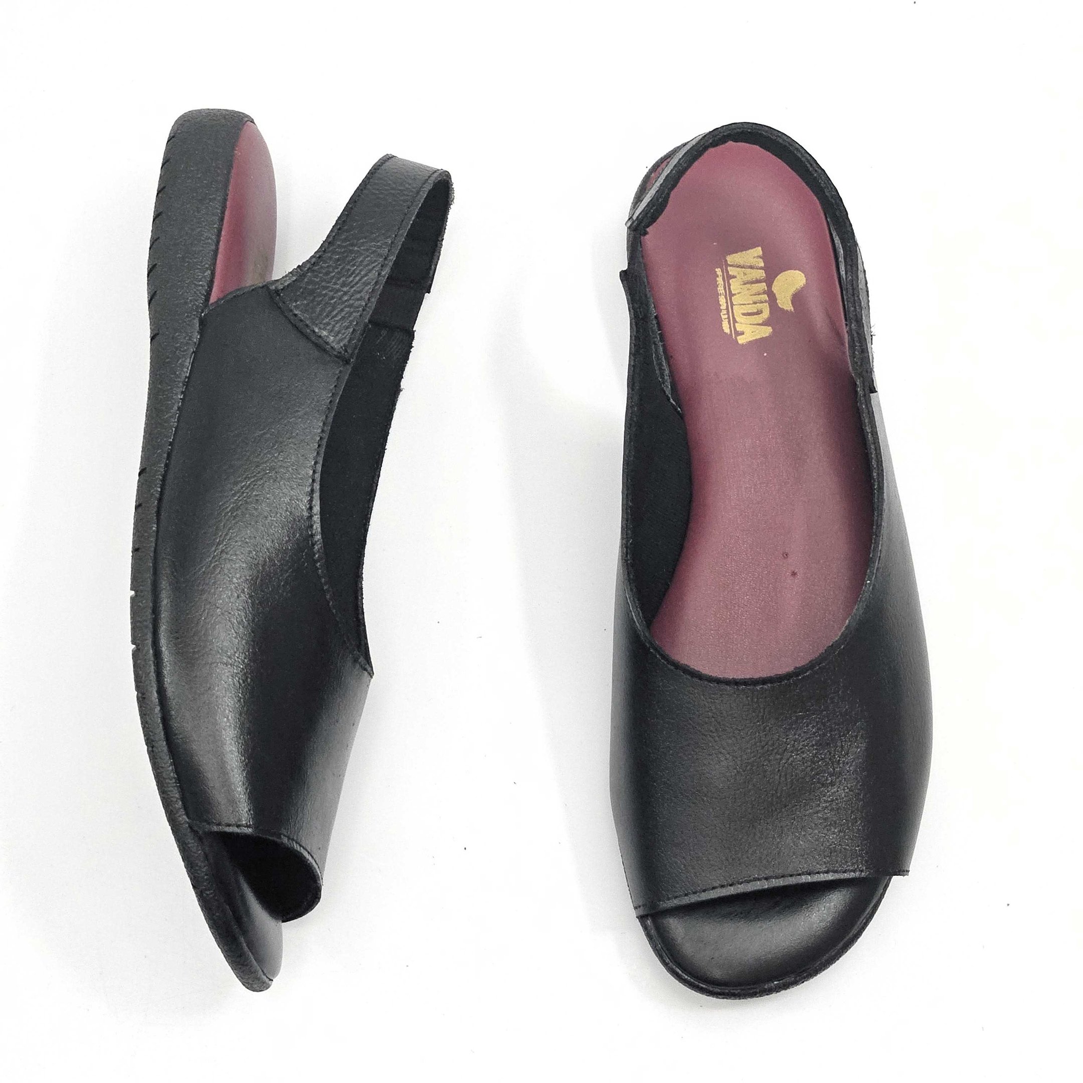 Sandália Feminina Soraya Slingback Preto/Vermelho 2