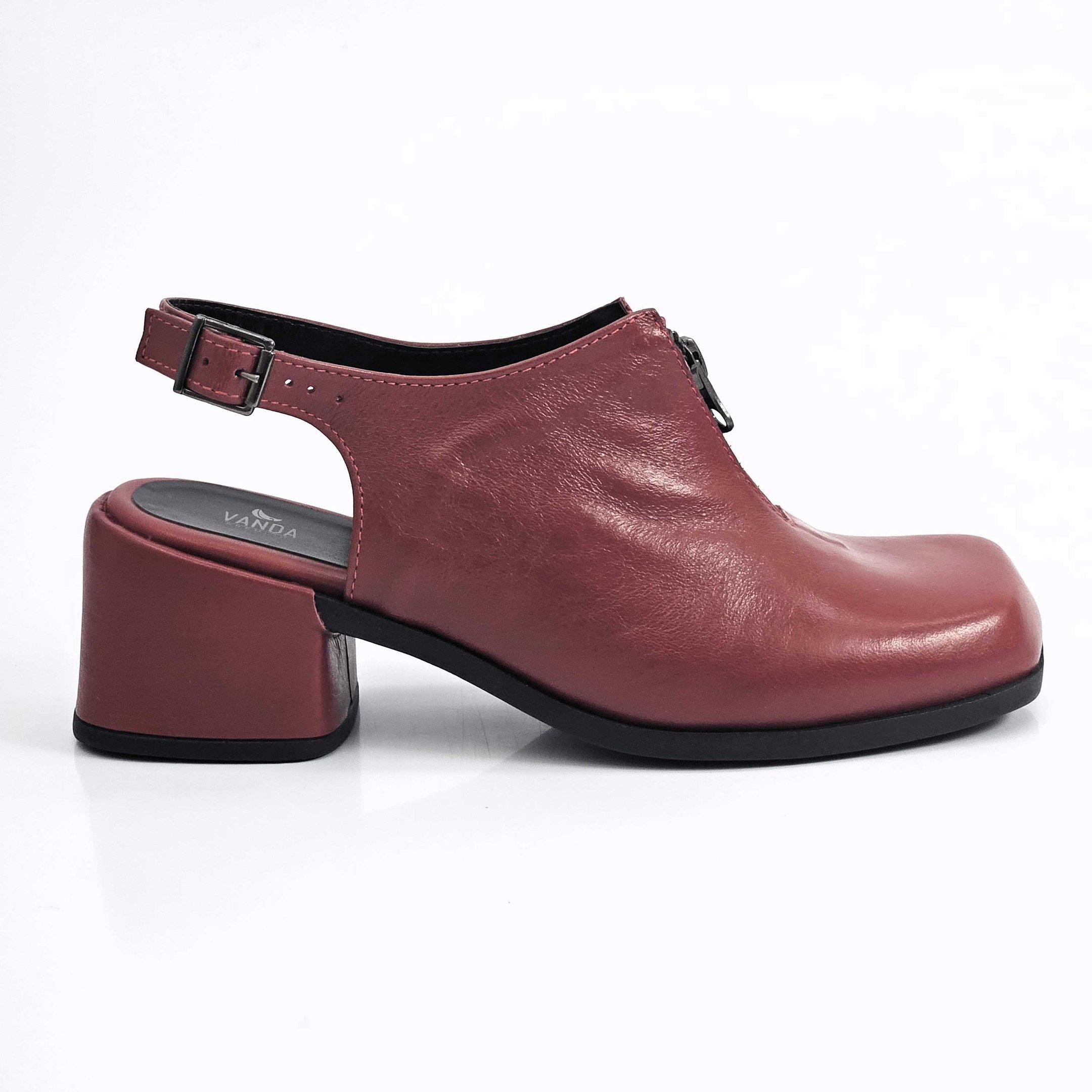 Sapato Feminino Vanda Premium Slingback Em Couro