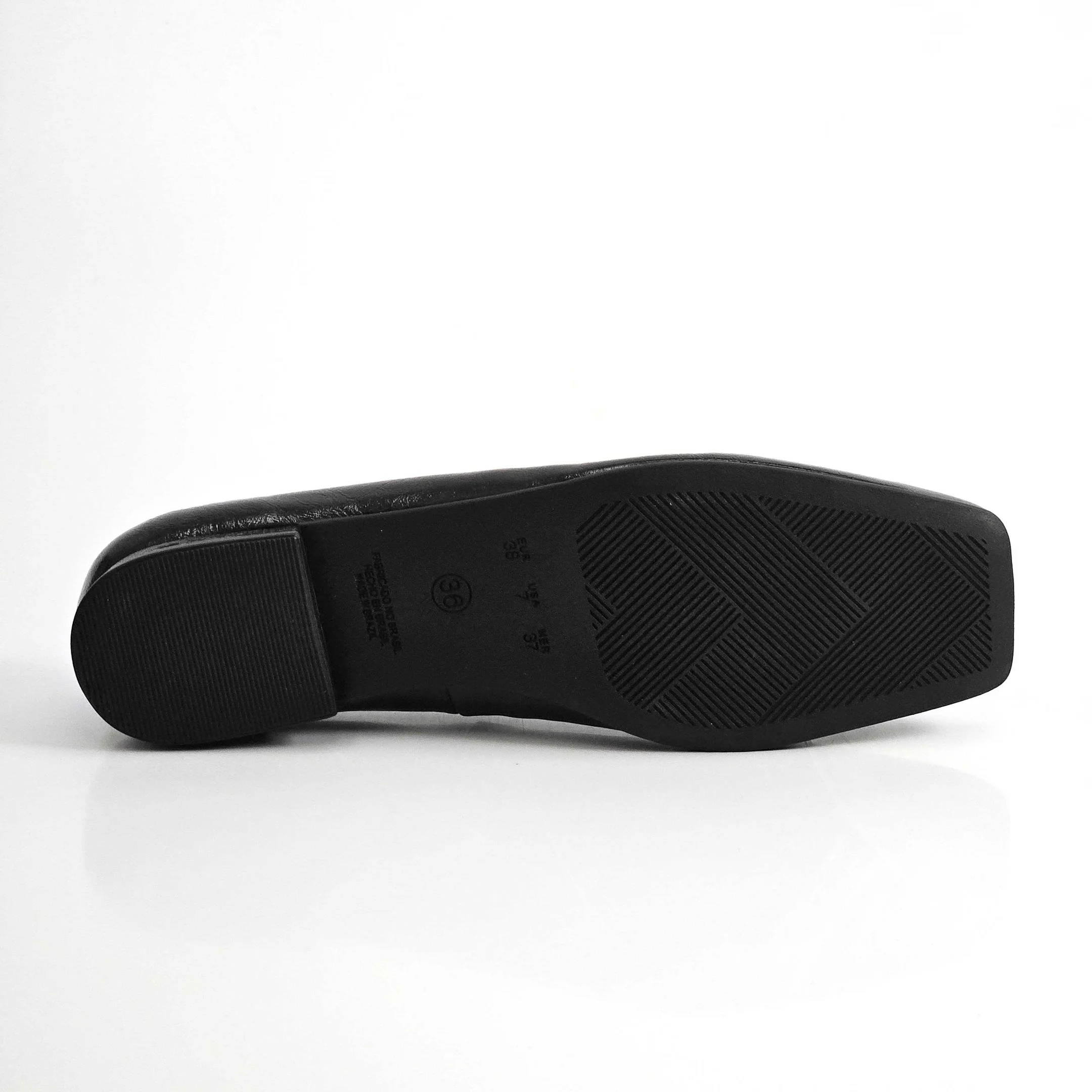 Sapatilha Zabumba Caracol Bico Quadrado Metalizado Preto 4