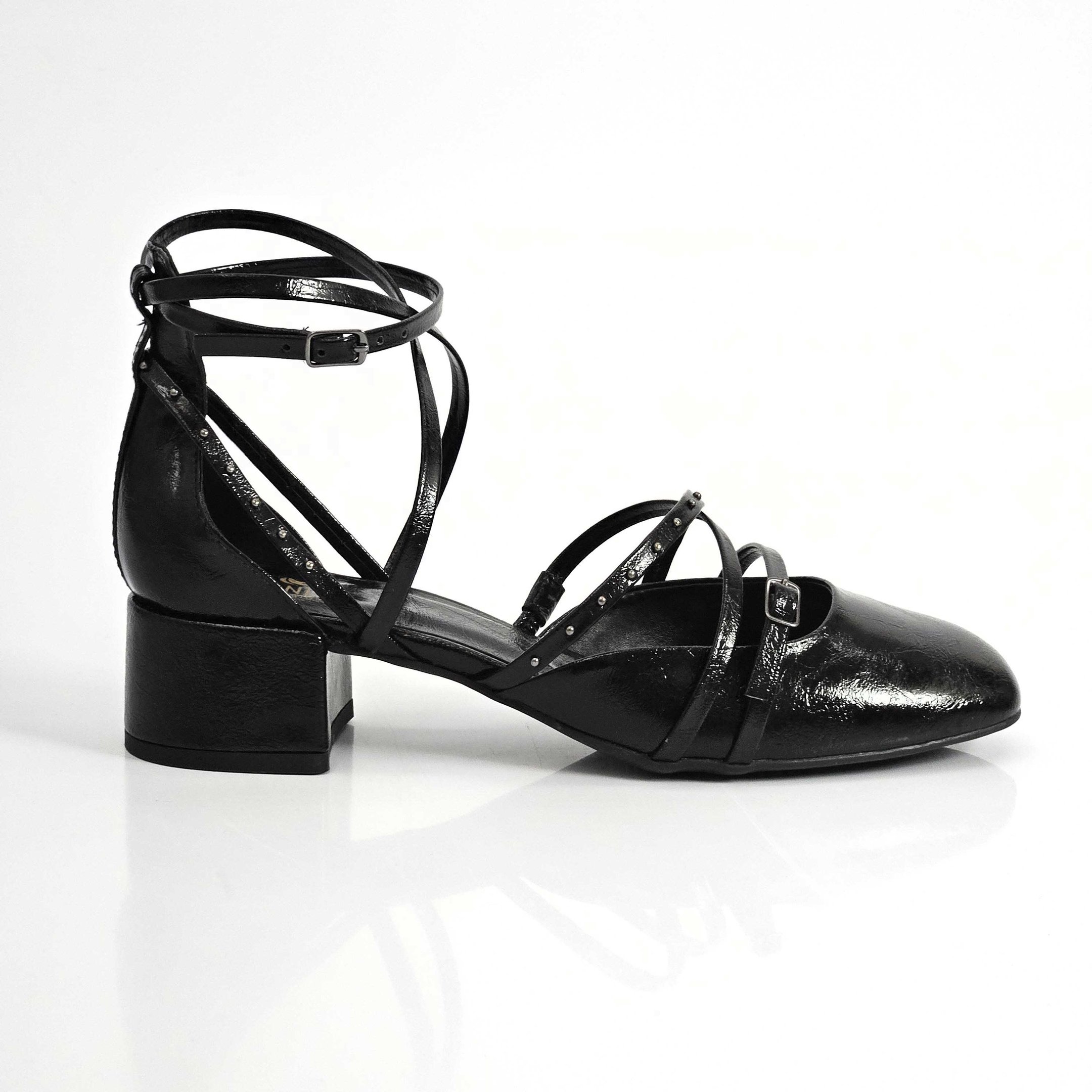 Sapato Zabumba Com Tiras Mary Jane Salto Médio