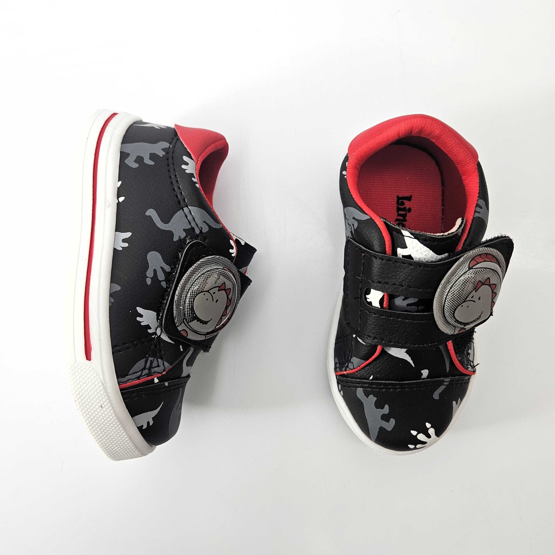 Tênis Infantil Lindo Ju de Led Dinossauro Preto 2