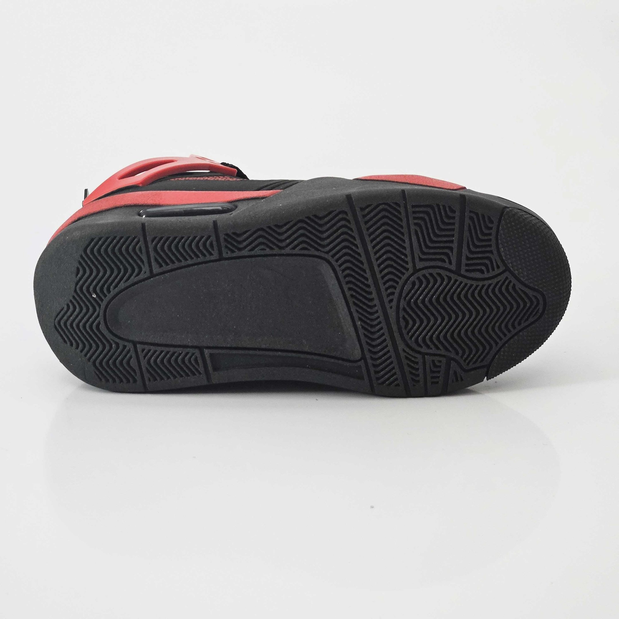 Tênis Mid Infantil Mini Pé Com Cadarço Preto/Vermelho 4