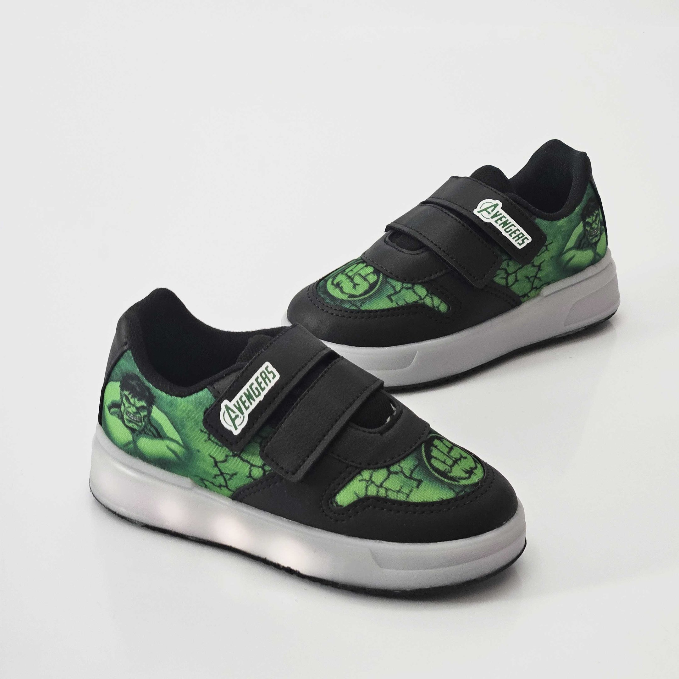 Tênis Infantil Mini Pé Esmaga de LED Preto/Verde 3