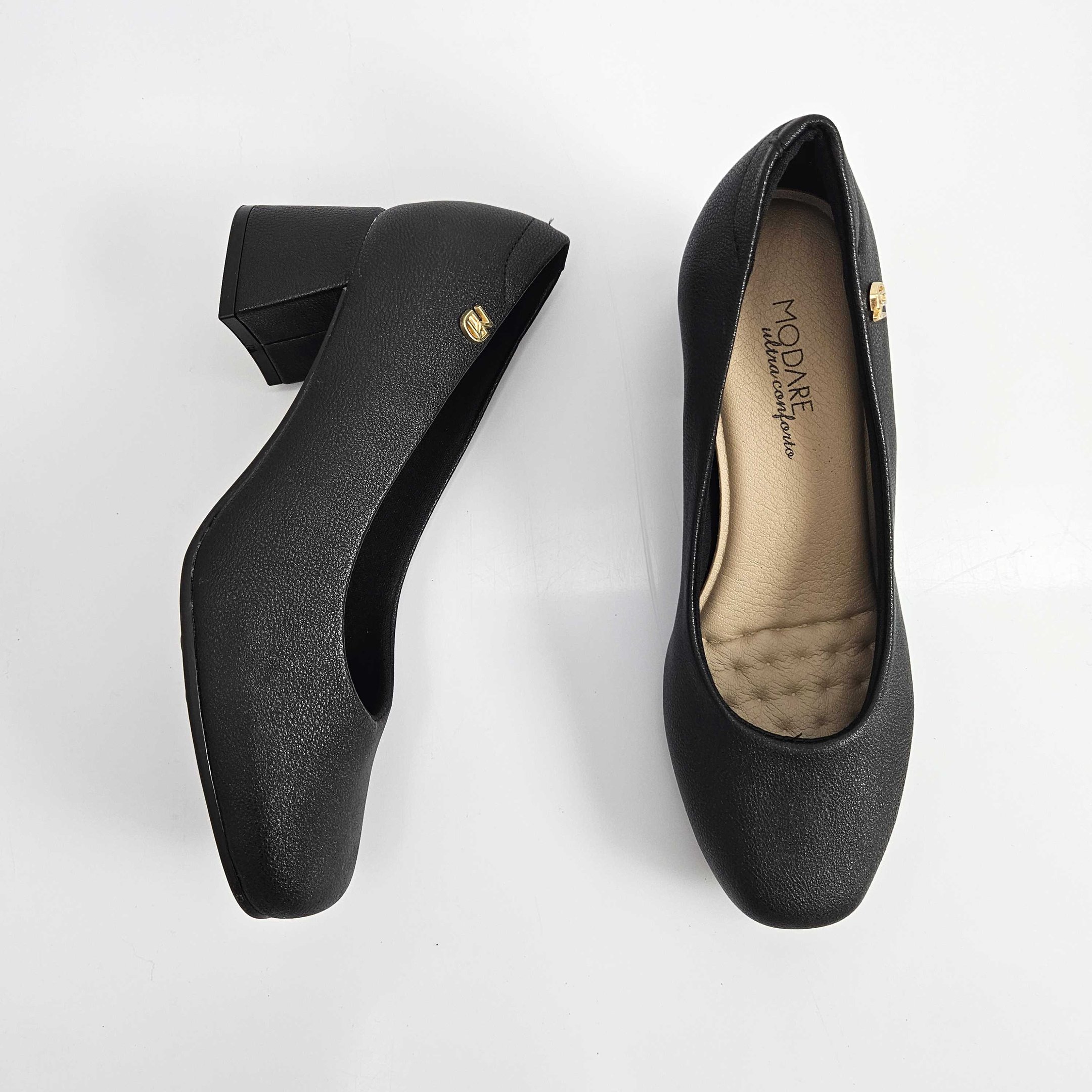 Sapato Feminino Modare Napa Salto Médio Preto 2