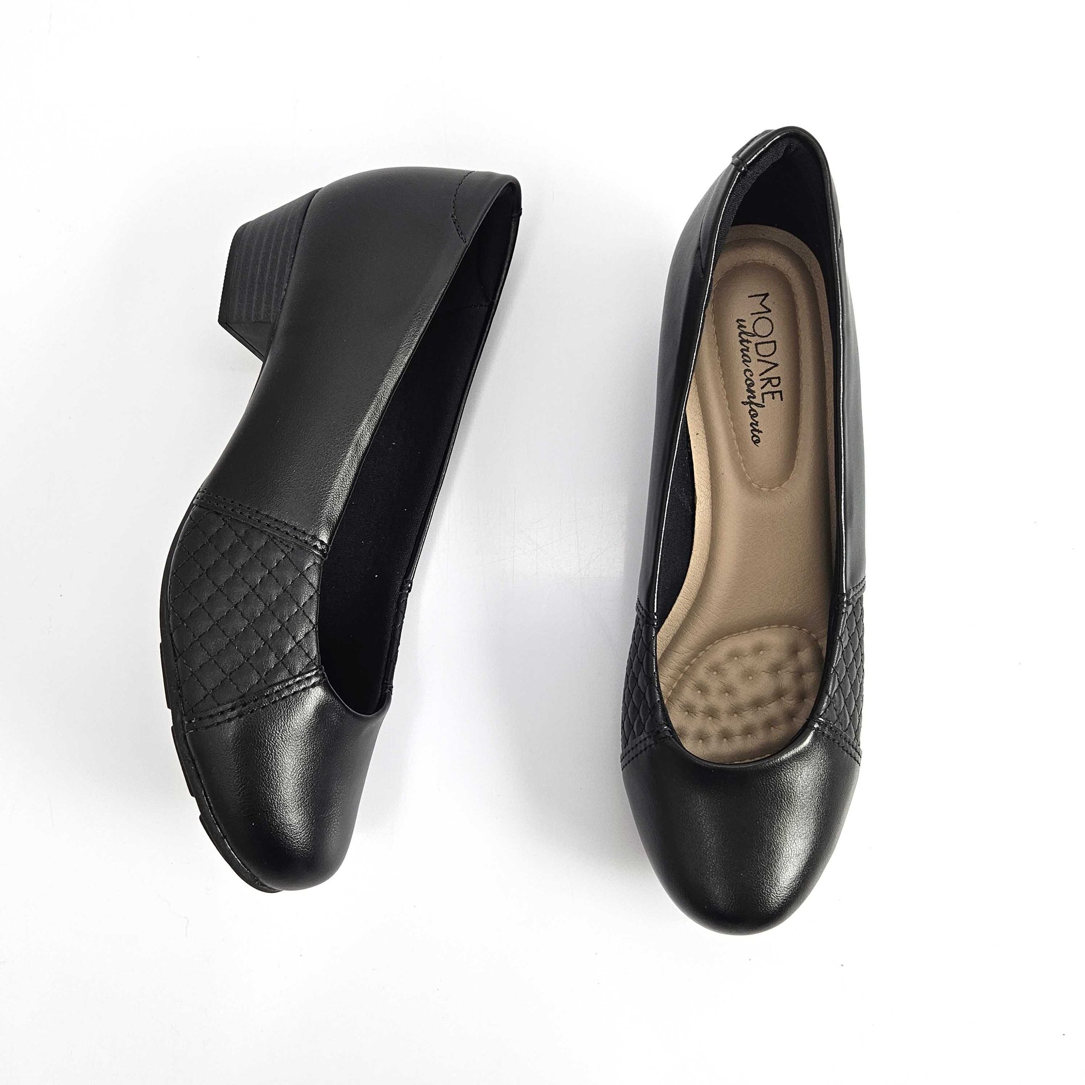 Sapato Feminino Modare Joanete Salto Baixo Preto 2