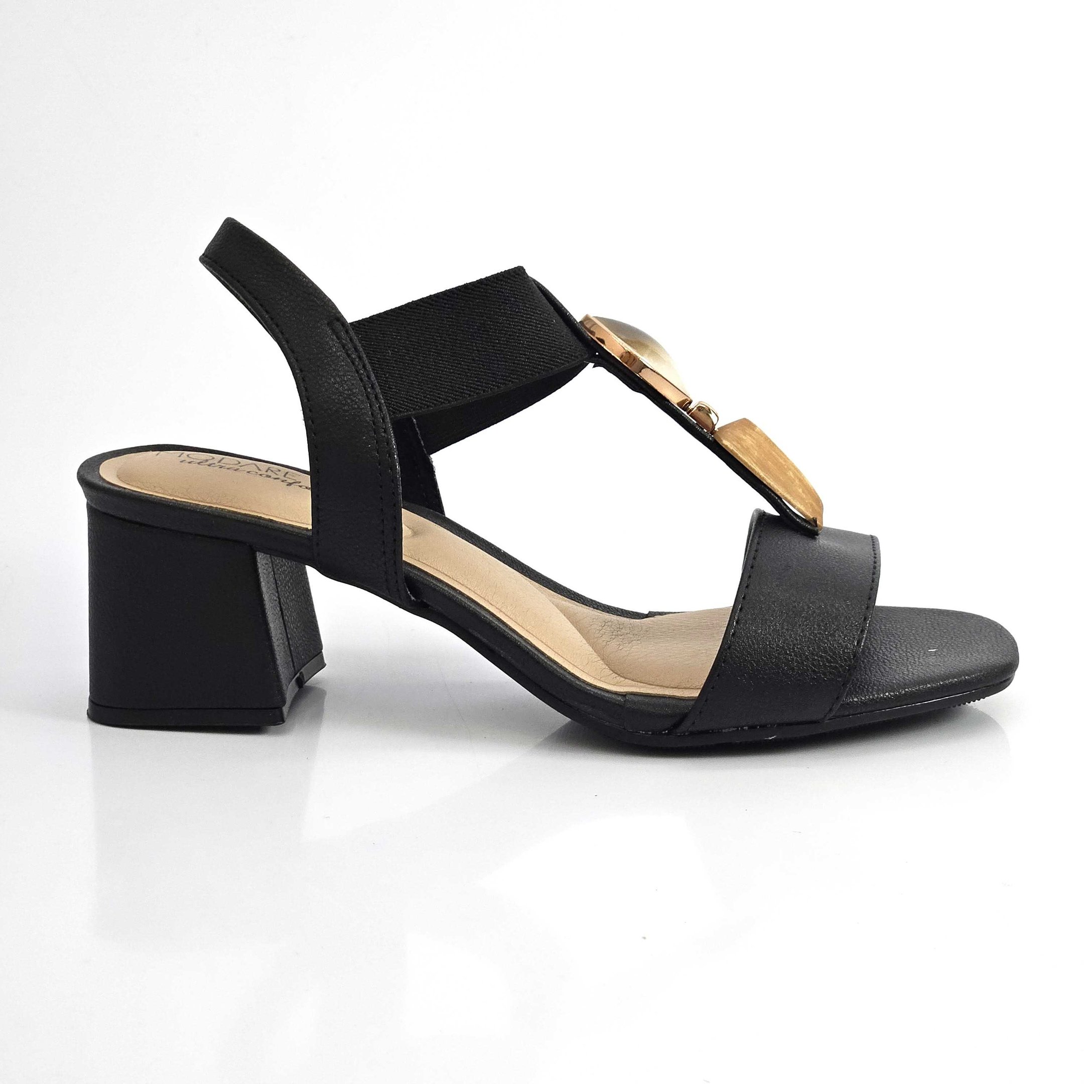 Sandália Modare Salto Médio Pedraria