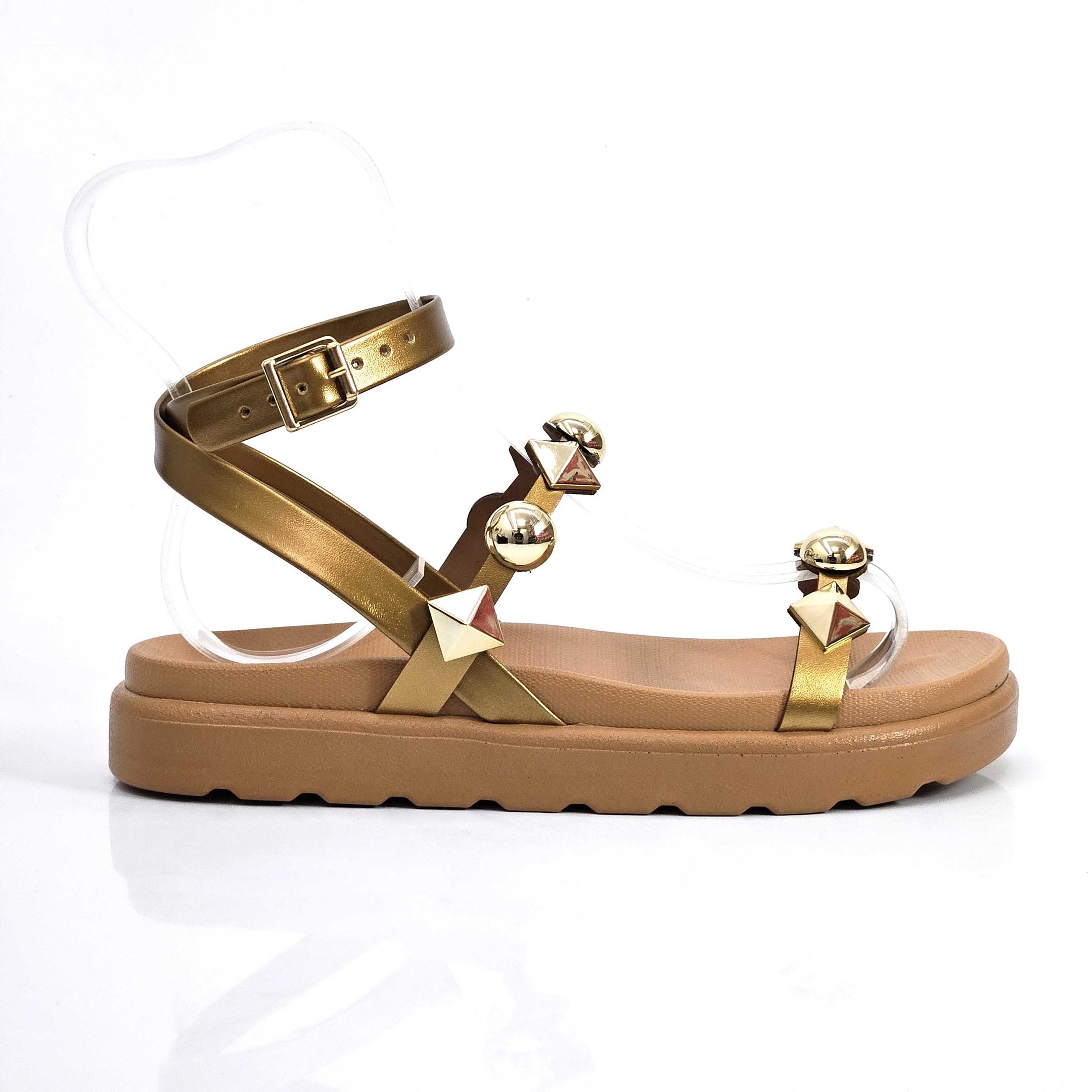 Sandalia Improviso Flat Com Tornozeleira