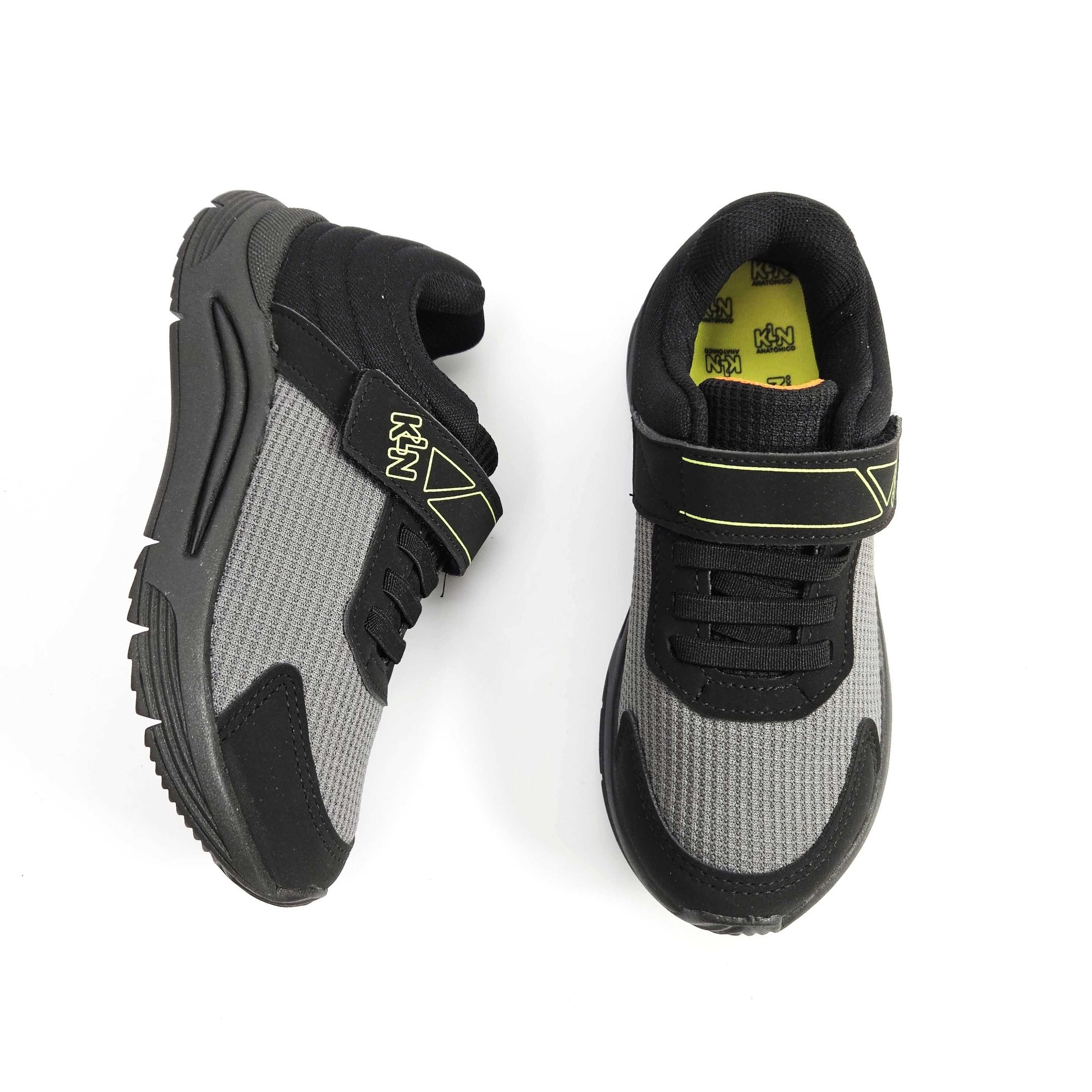 Tênis Infantil Klin New Sport Kids Calce Fácil - Preto Preto/Laranja 3