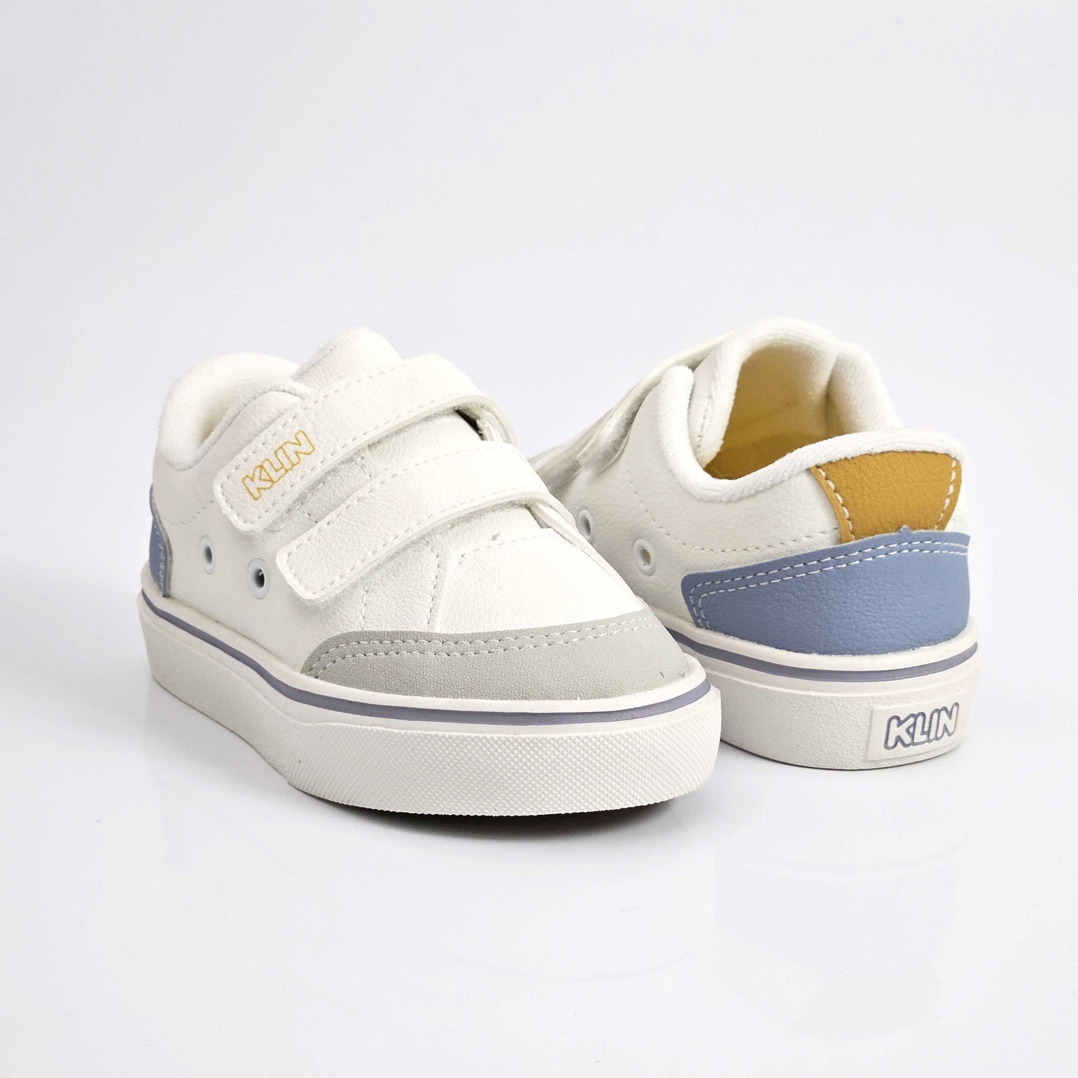 Tênis Infantil Menino Klin Casual Com Tira Aderente Branco 2