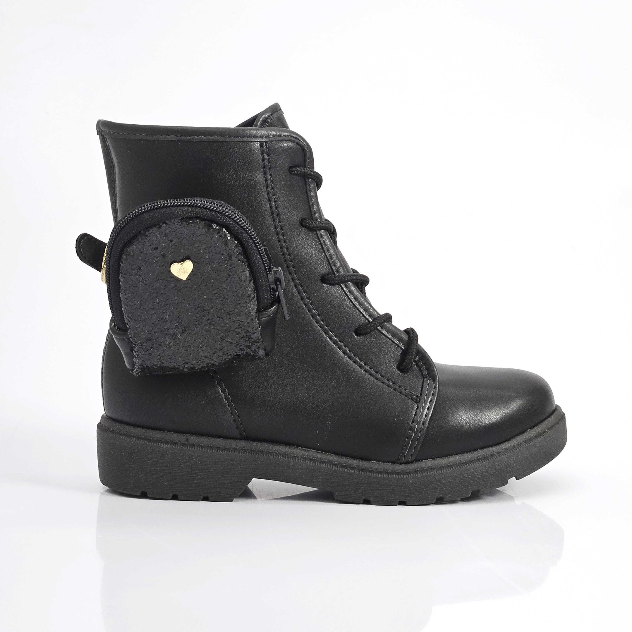 Bota Infantil Coturno Molekinha Com Bolsinha