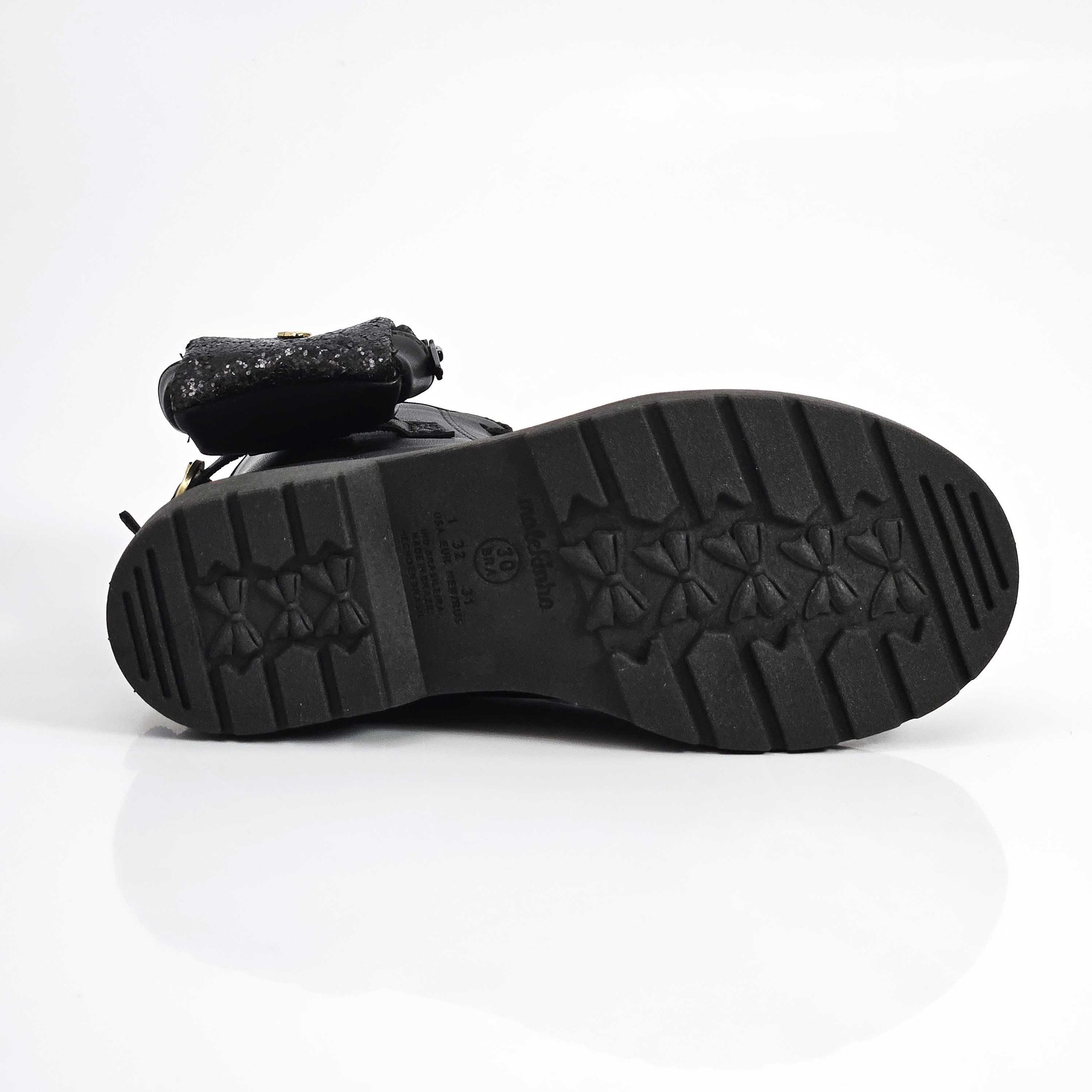 Bota Infantil Coturno Molekinha Com Bolsinha Preto 4