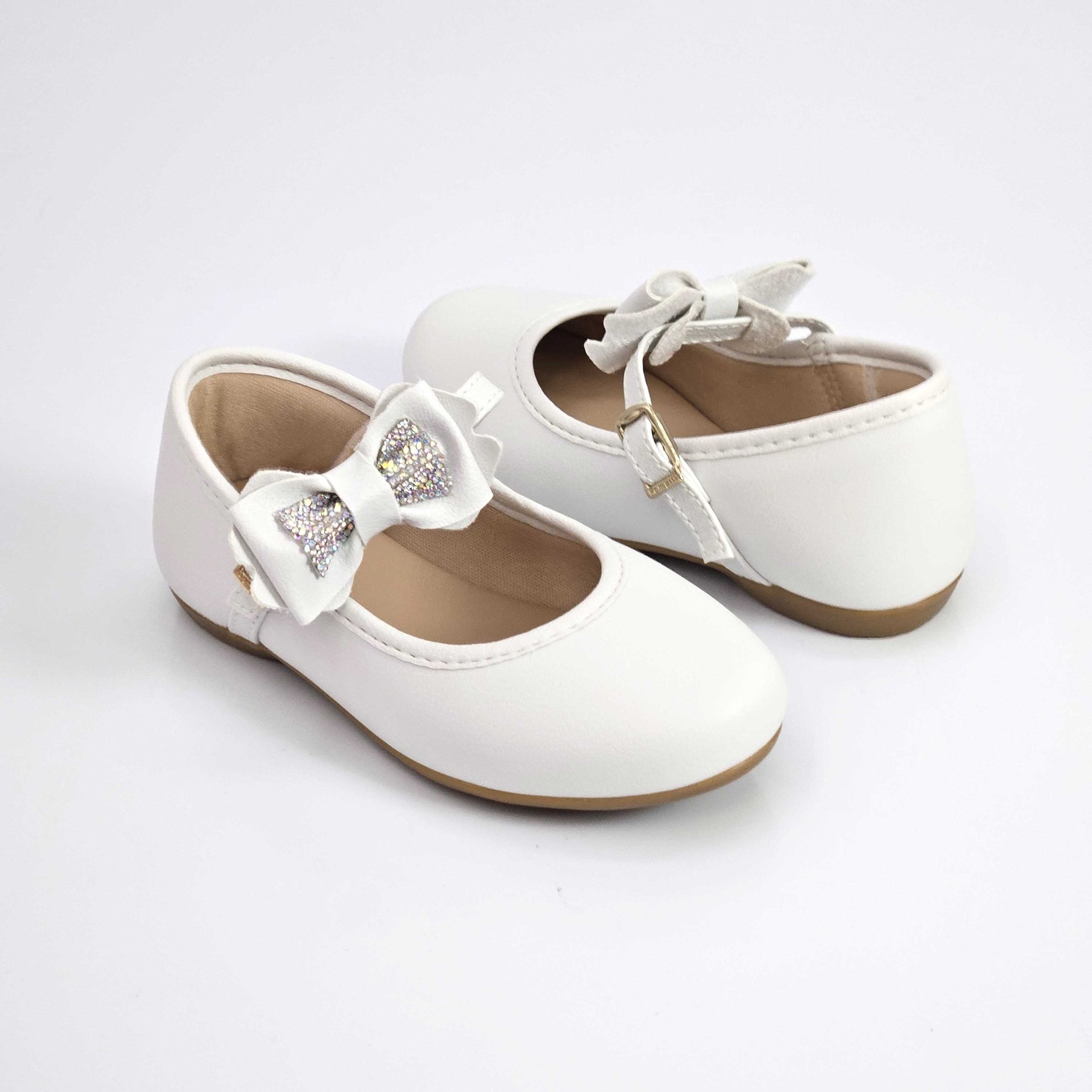 Sapatilha Infantil Pampili Baby Mariah Com Laço - Branco Branco 2