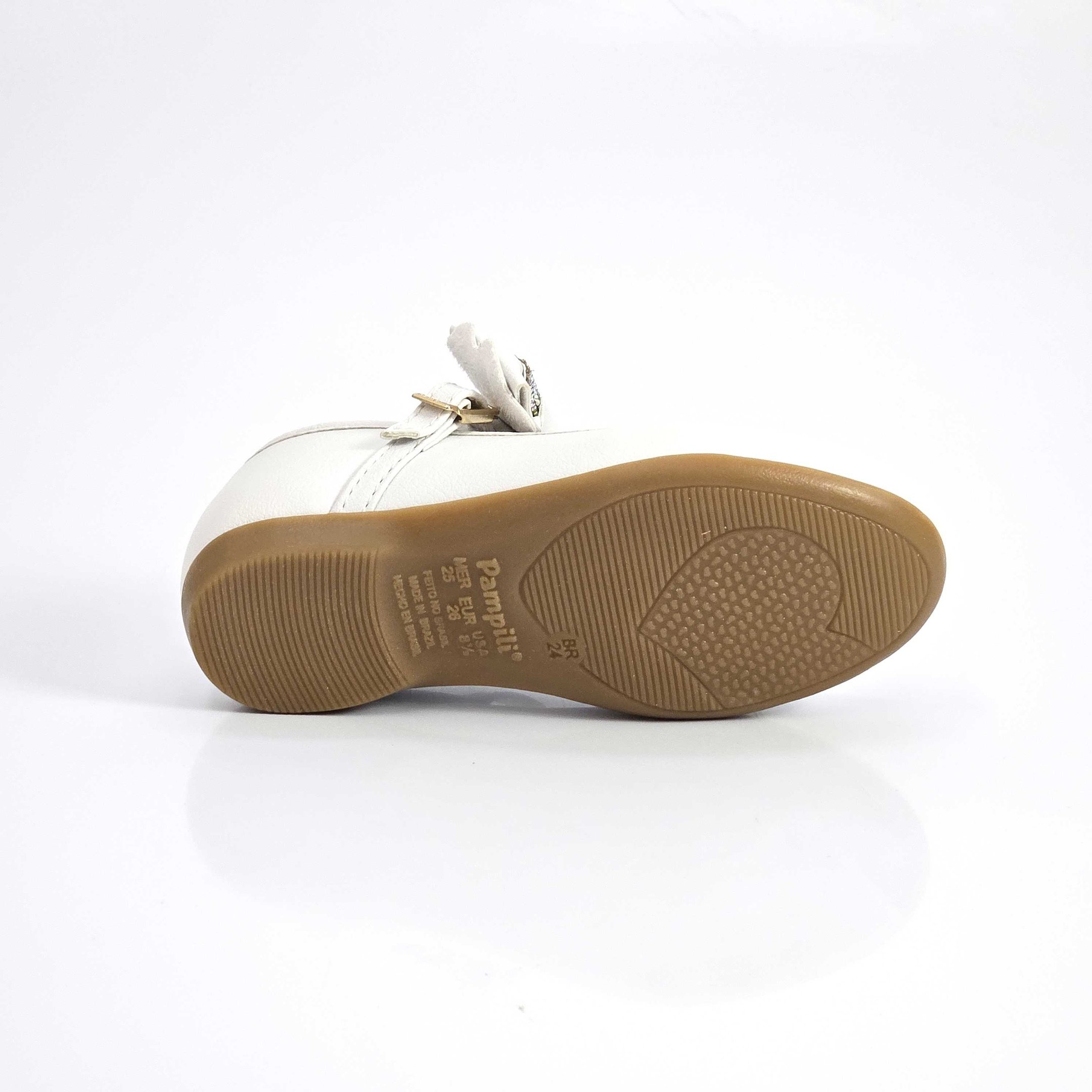 Sapatilha Infantil Pampili Baby Mariah Com Laço - Branco Branco 4