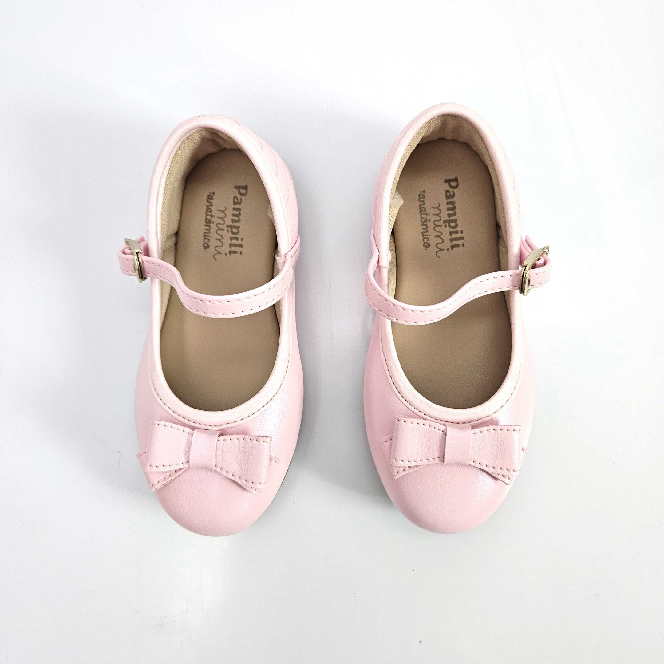 Sapatilha Infantil Pampili Baby Mariah Com Laço - Rosa Rosa 4
