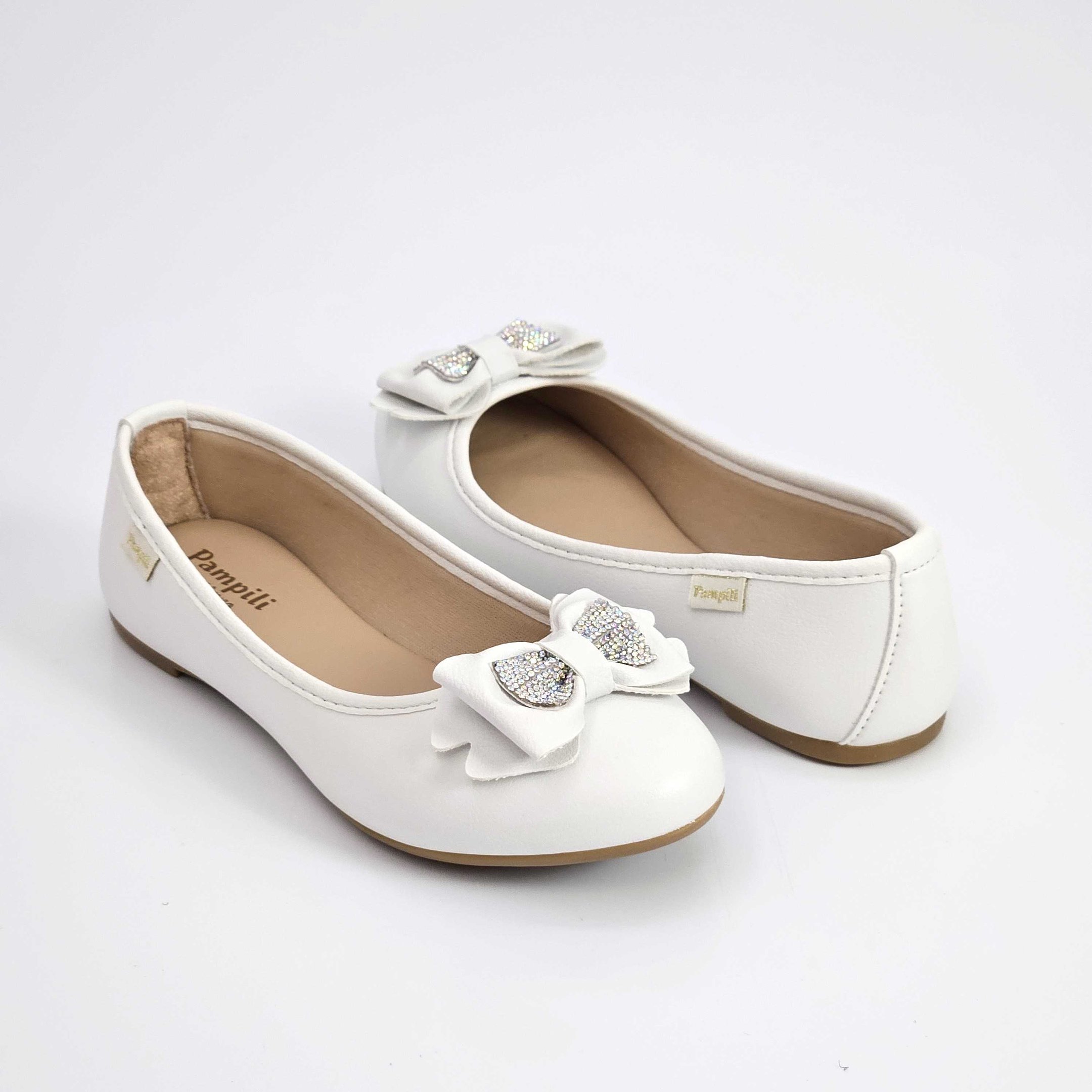 Sapatilha Infantil Pampili Mariah Com Laço - Branco Branco 2