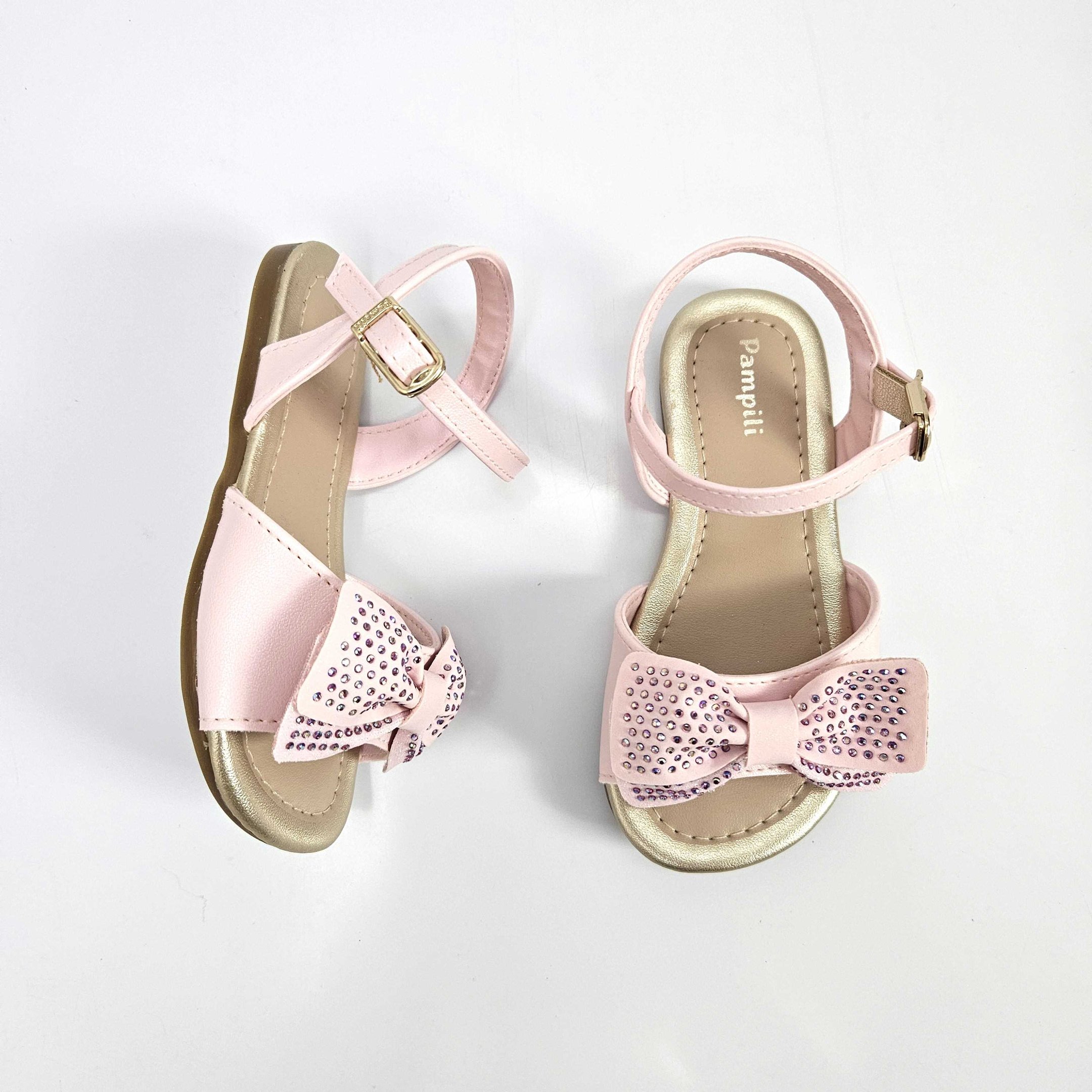 Sandália Infantil Pampili Mili Com Laço Rosa 3