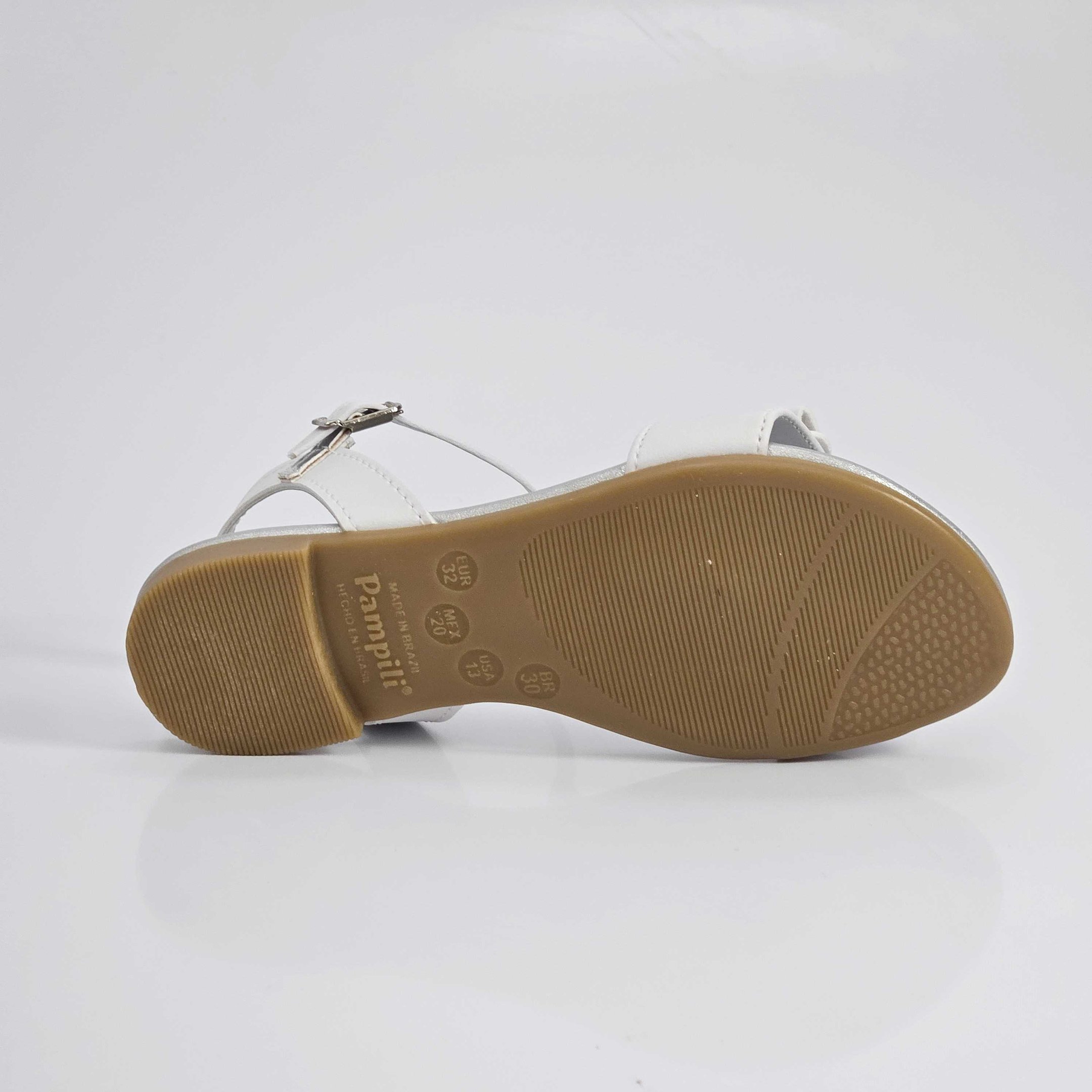 Sandália Infantil Pampili Iris Com Laço Branco 4