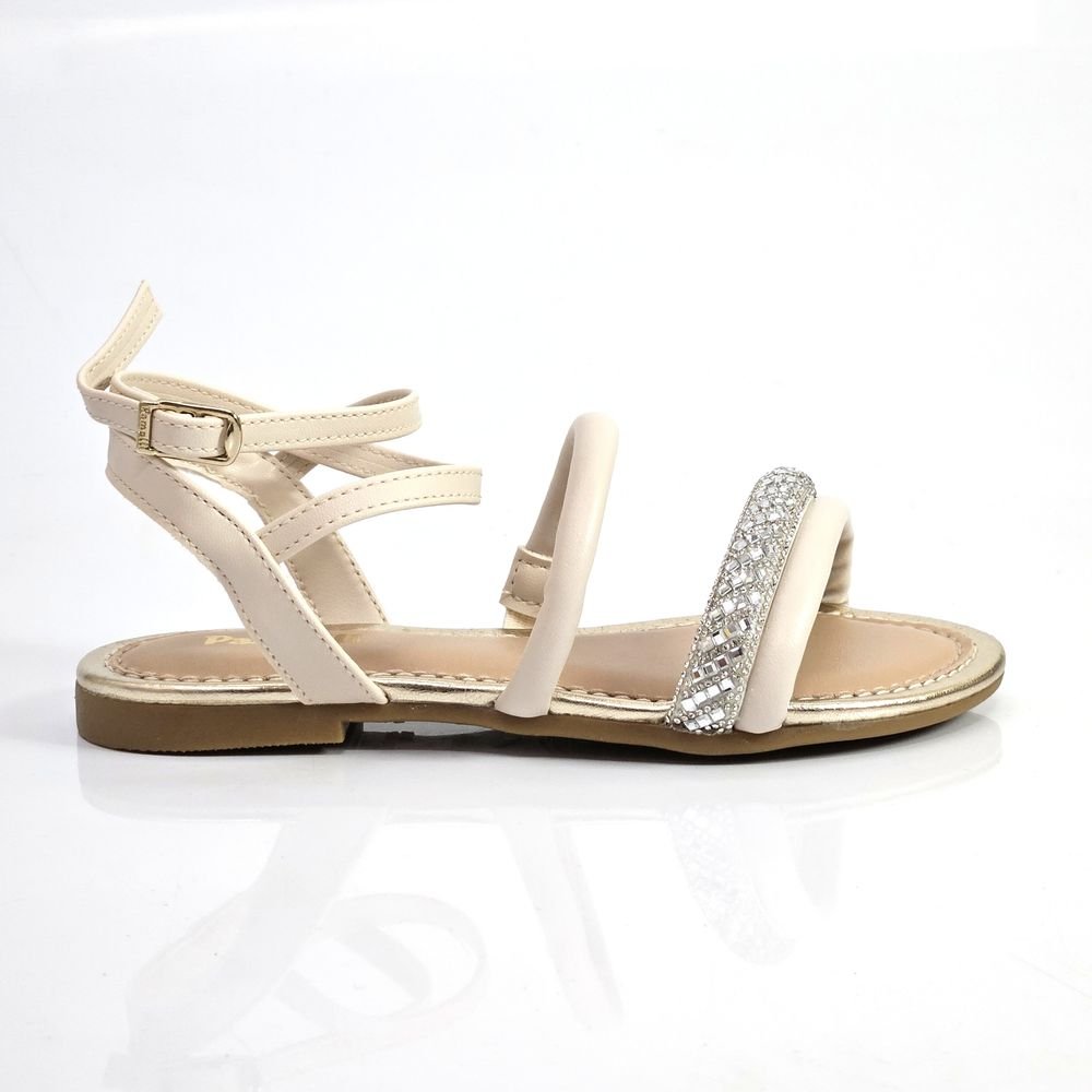 Sandália Infantil Pampili Cherrie Com Tornozeleira - Prata