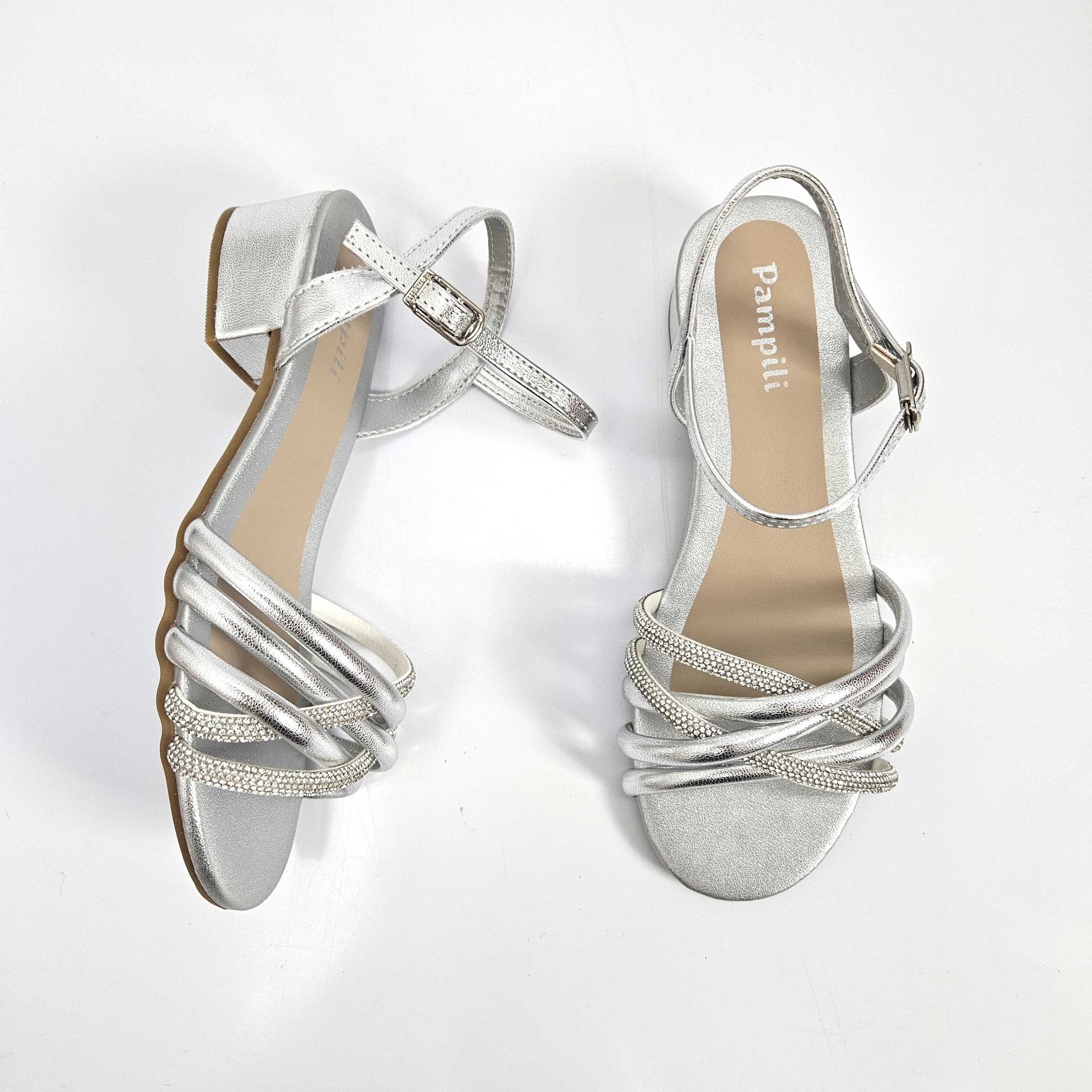 Sandália Infantil Pampili Fancy Com Salto Prata 3