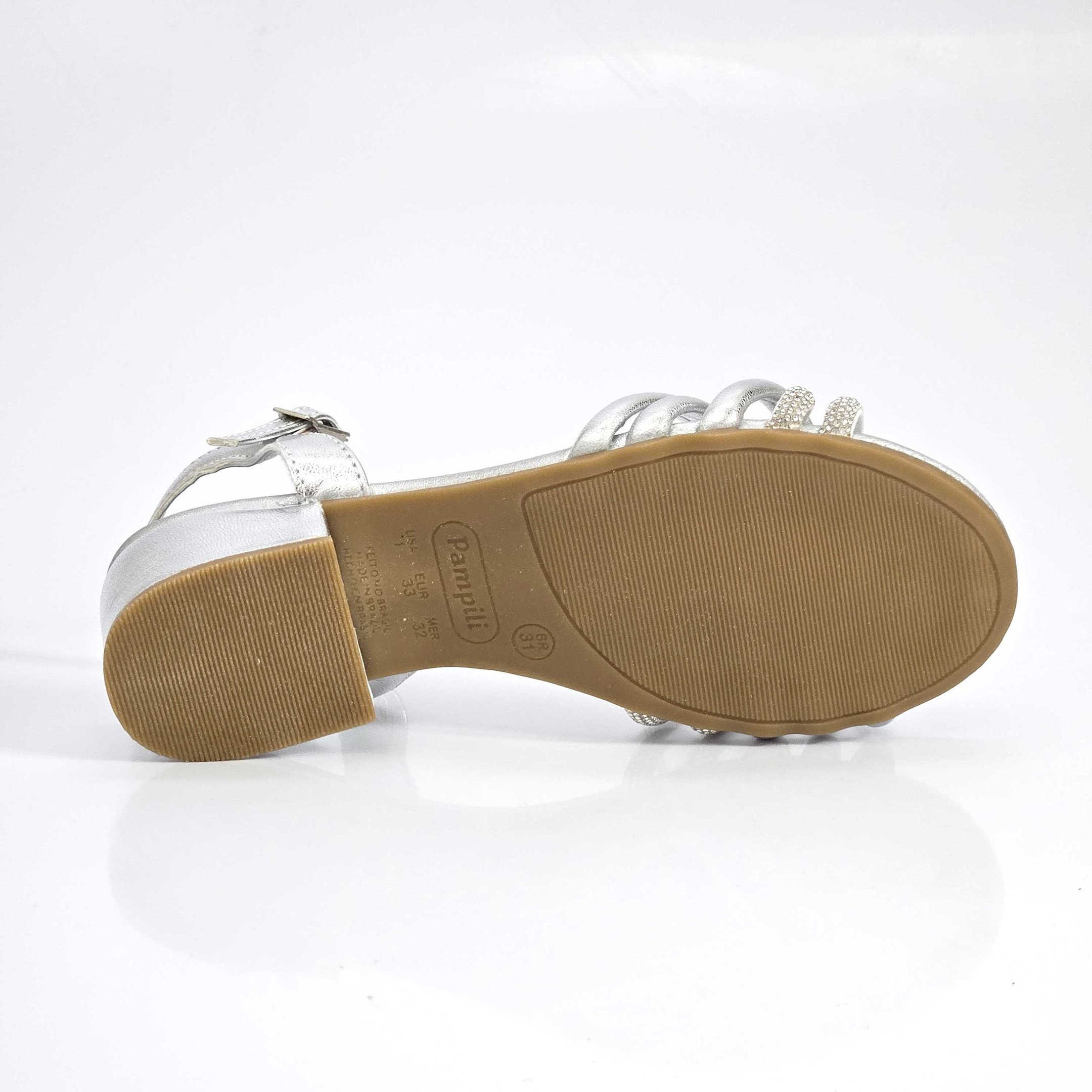 Sandália Infantil Pampili Fancy Com Salto Prata 4