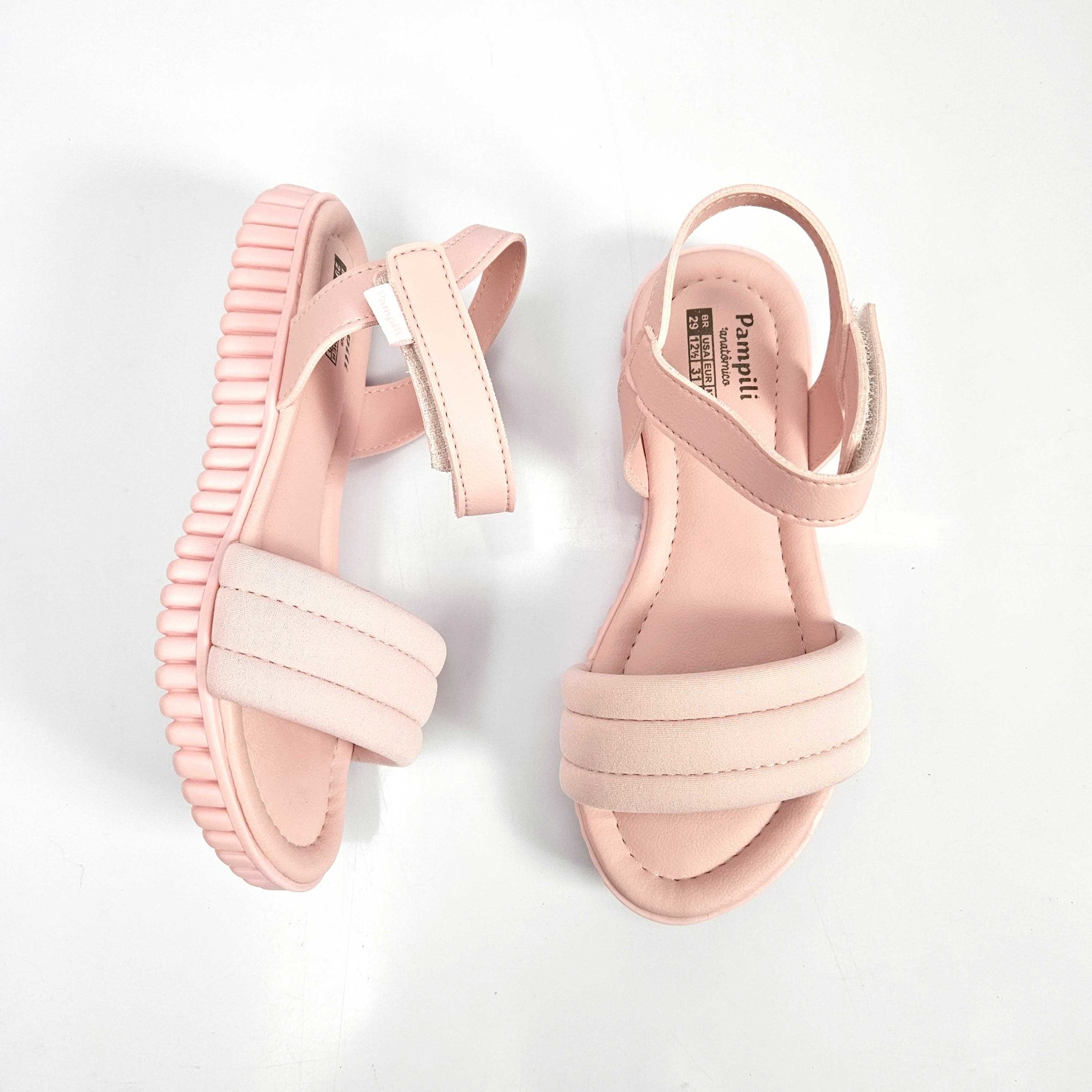 Sandália Papete Infantil Pampili Flat Candy - Rosa Rosa 3