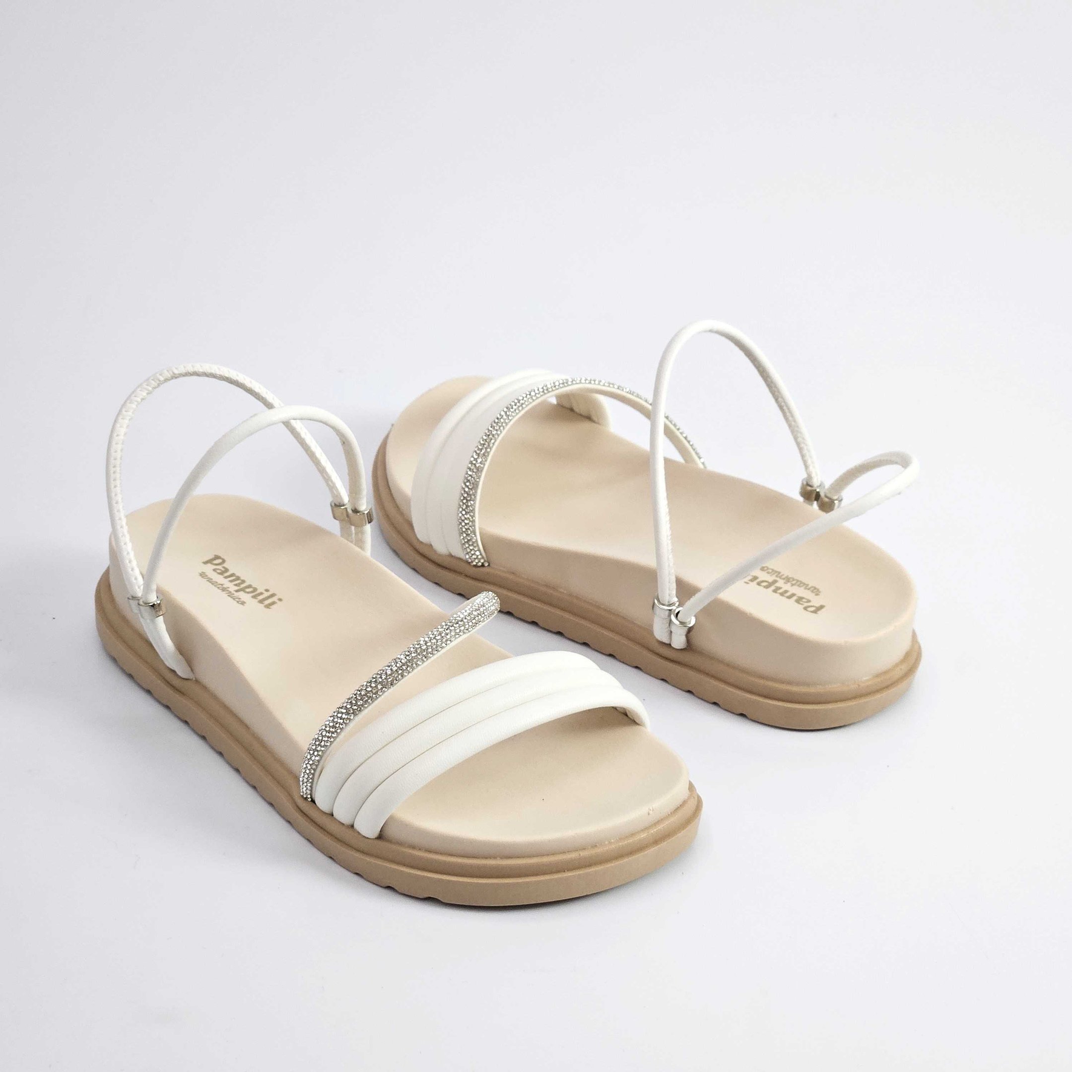 Sandália Infantil Pampili Olivia Calce Fácil Branco 2