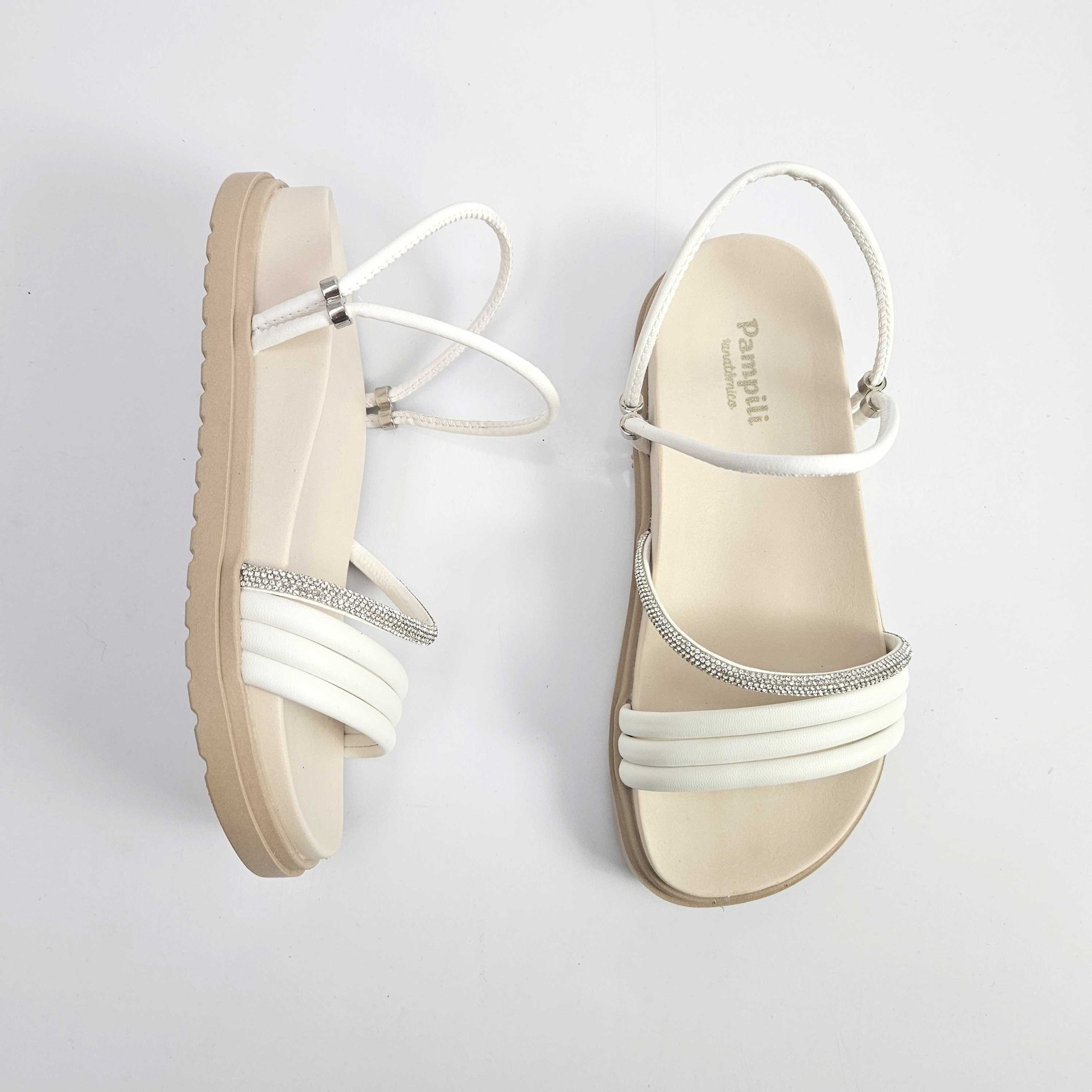 Sandália Infantil Pampili Olivia Calce Fácil Branco 3