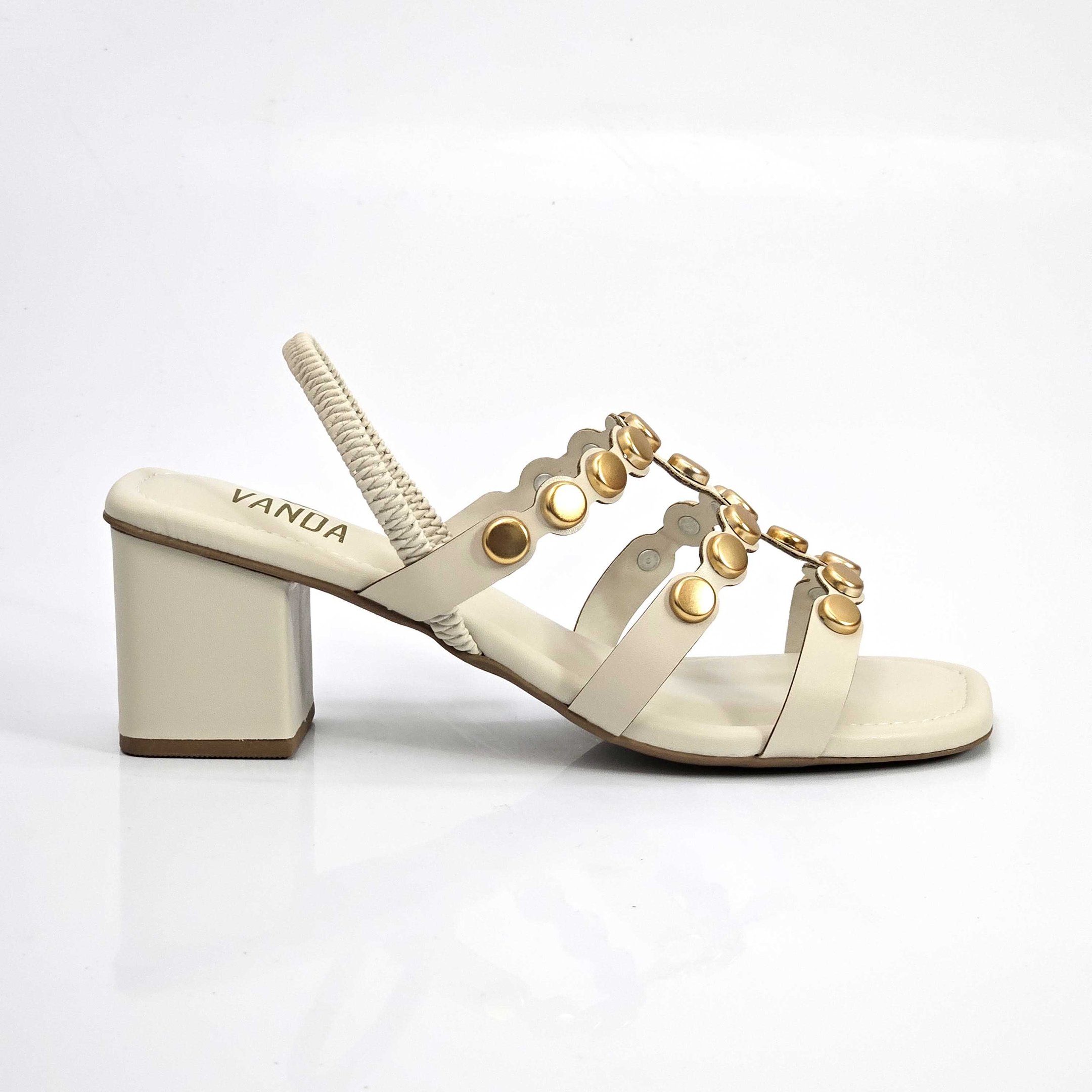 Sandália Feminina Di Valentini Salto Bloco Médio