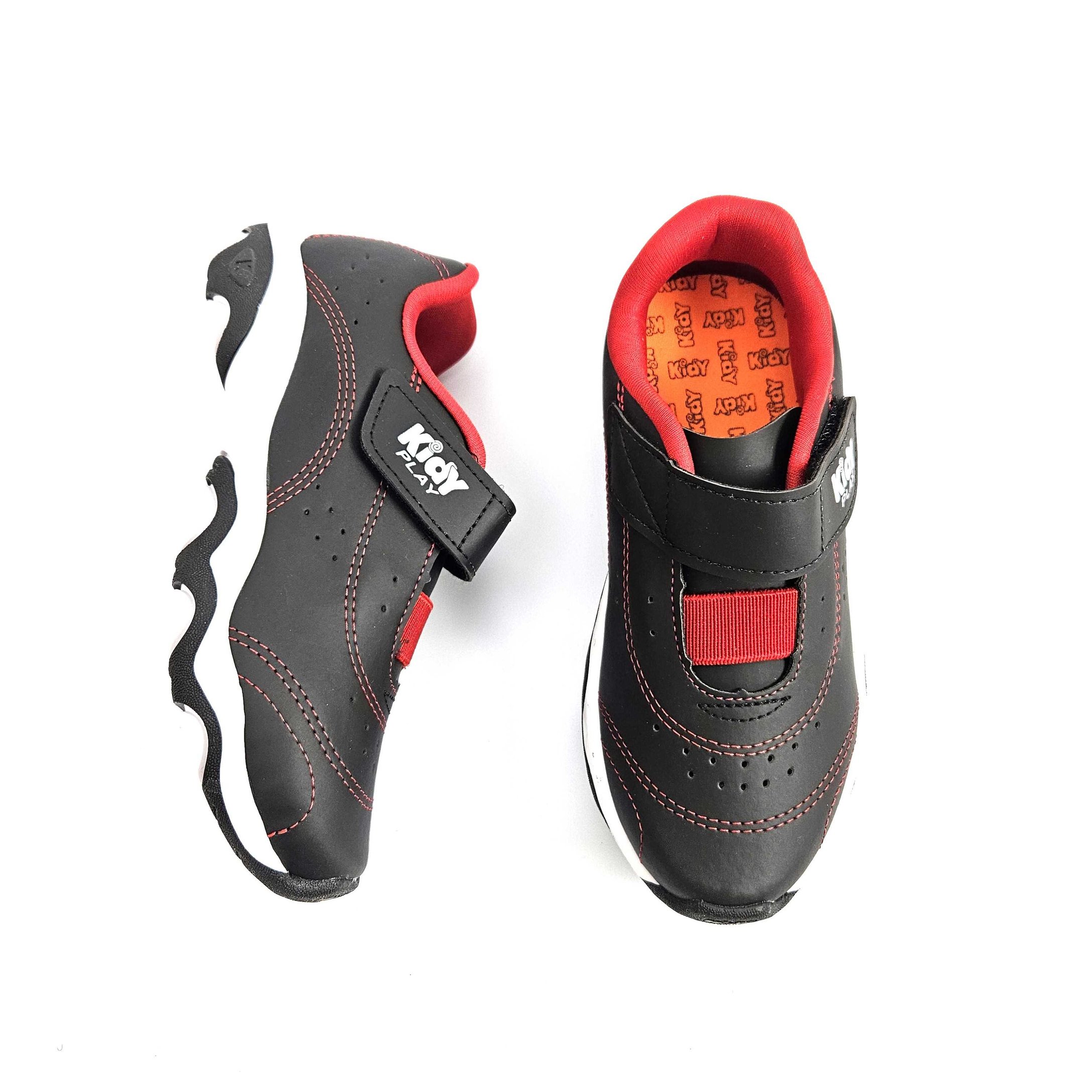 Tênis Infantil Menino Kidy Play Kids Carrinho Preto Preto/Vermelho 3