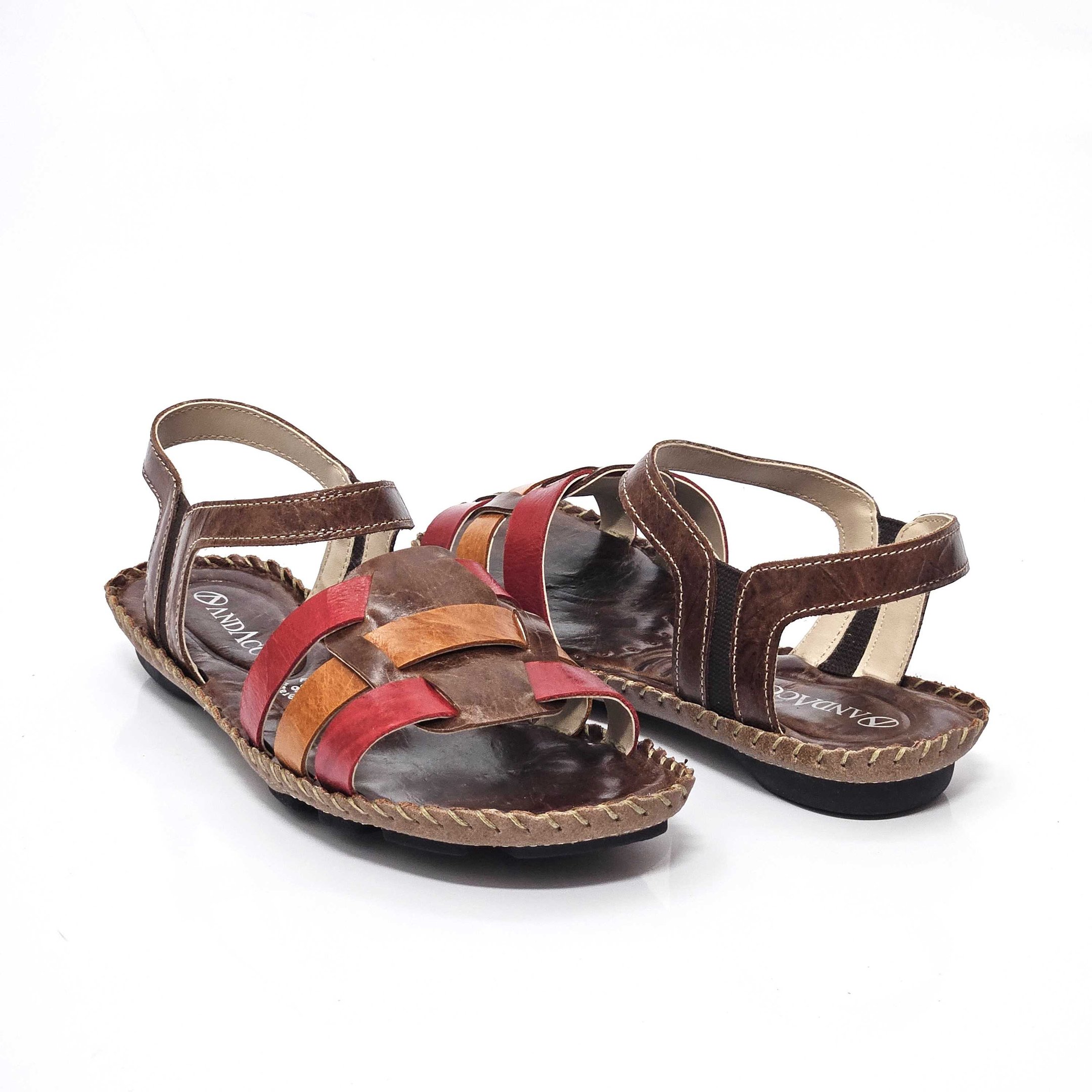 Sandália Rasteira Andacco Jade Em Couro Com Elástico Marrom 2