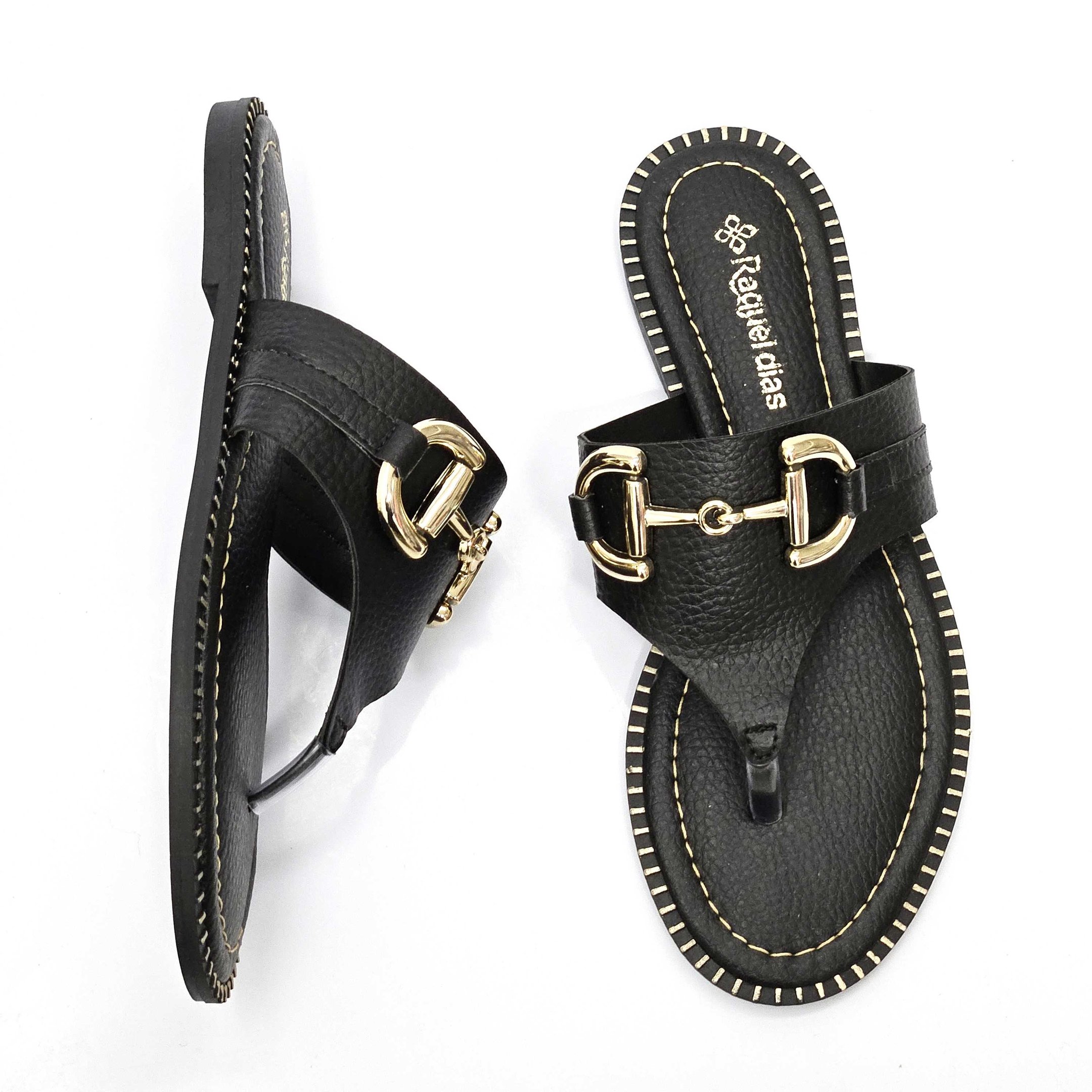 Rasteira Raquel Dias de Dedo Bridão Preto 3