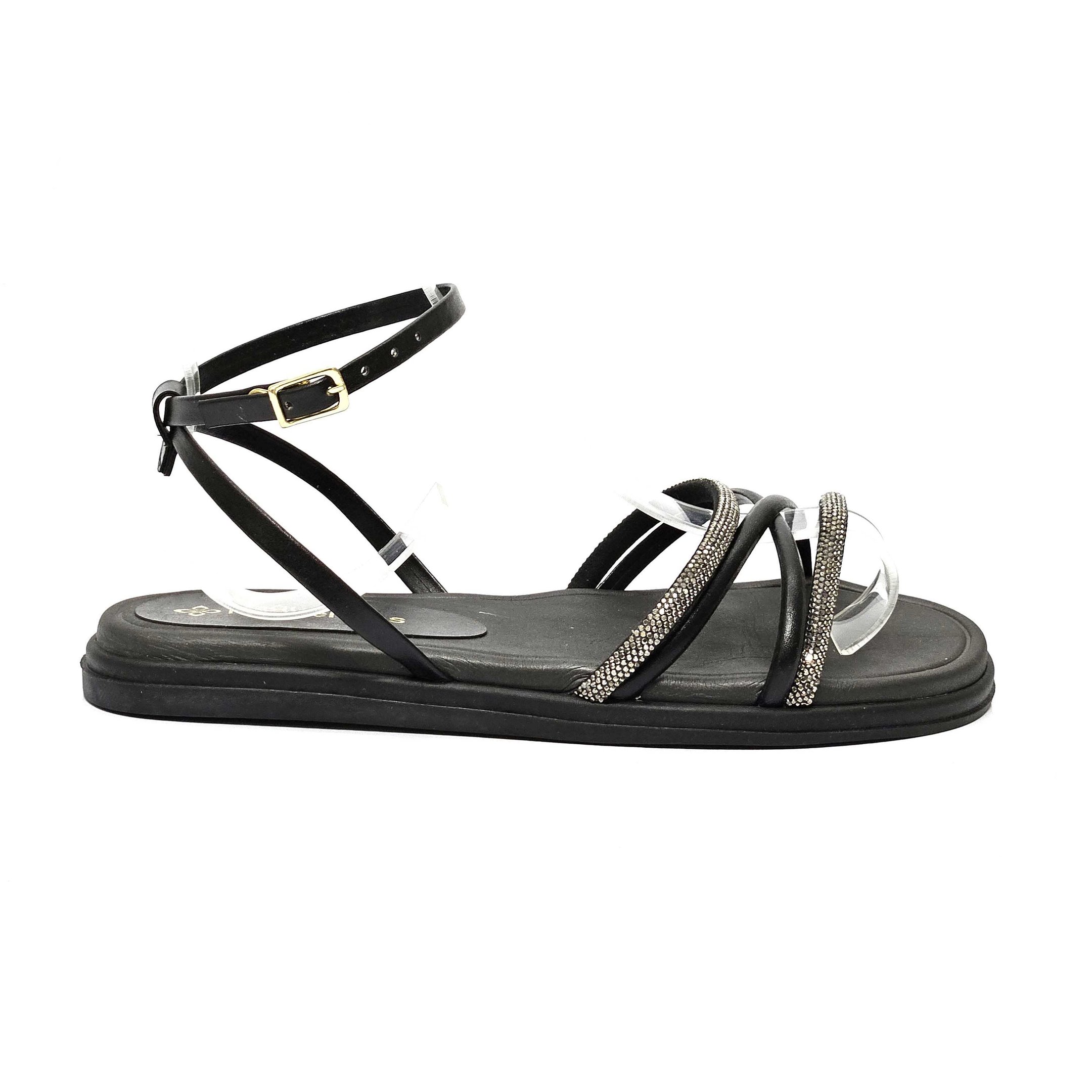 Sandália Feminina Raquel Dias Flat Tornozeleira